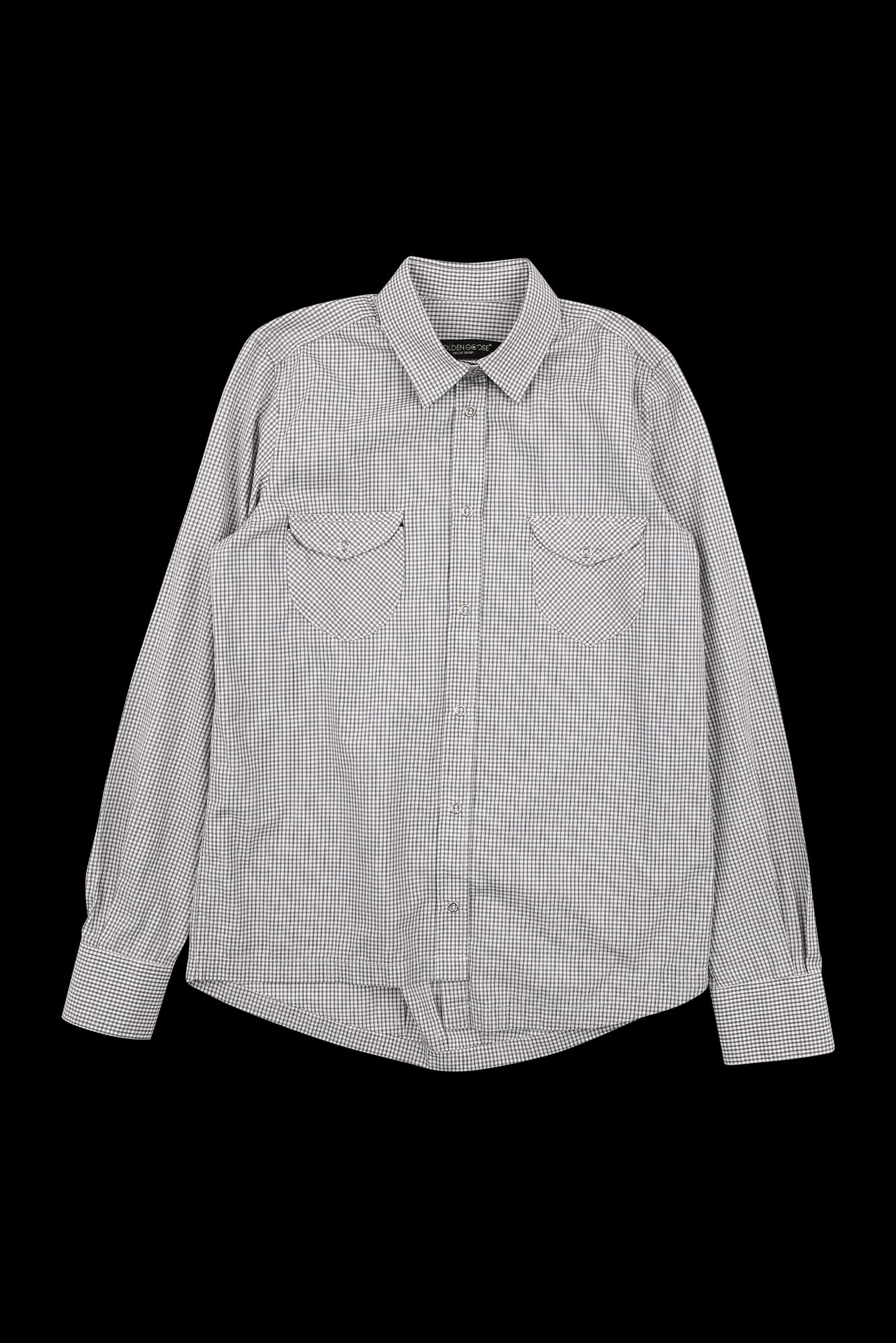 체크패턴 긴팔 셔츠