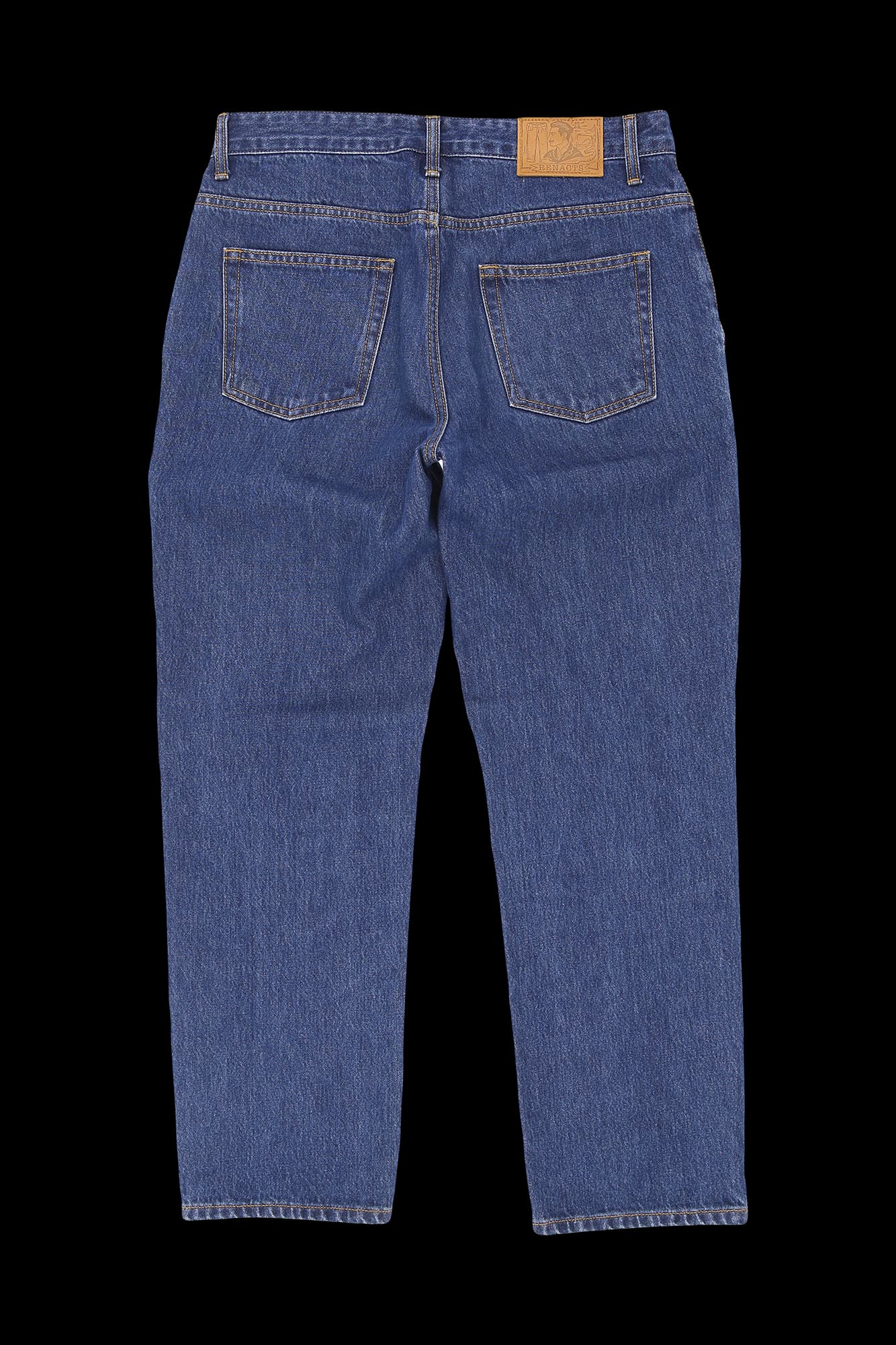 [남성] 투턱 데님 롱 팬츠