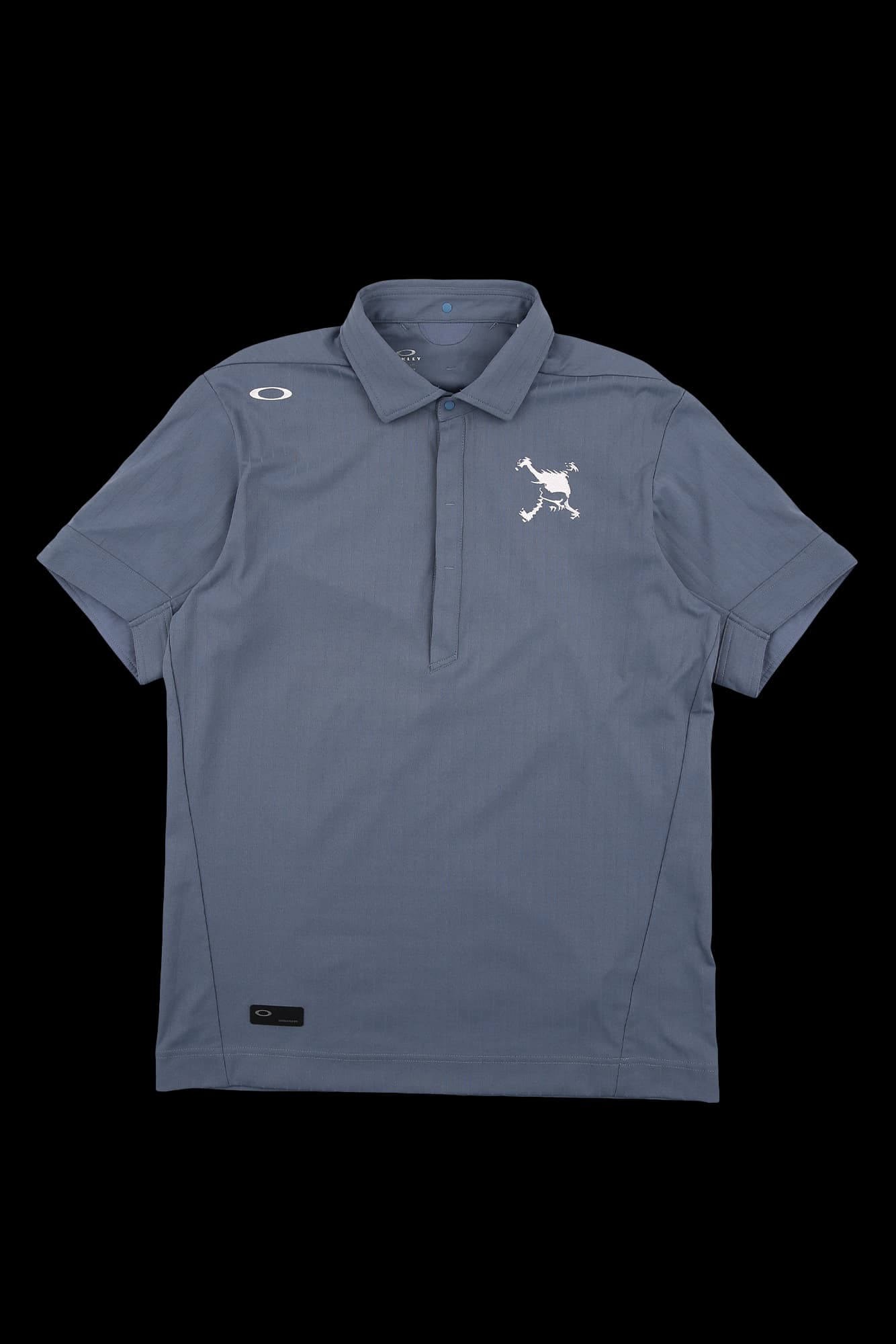 [남성] 로고 자수 카라 반팔 티셔츠