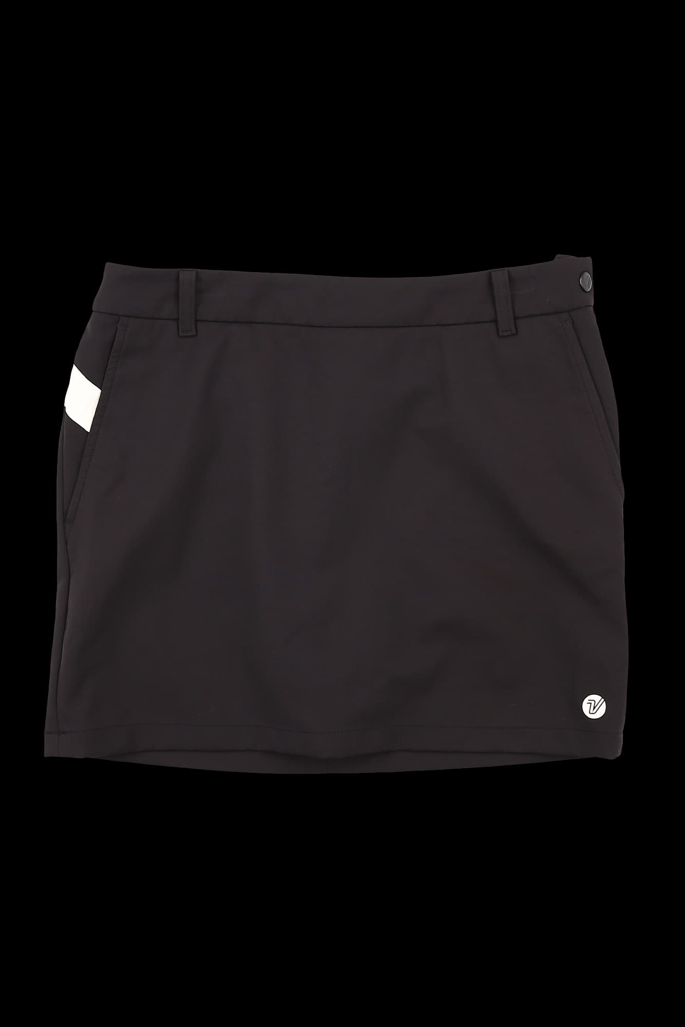 배색 베이직 스커트