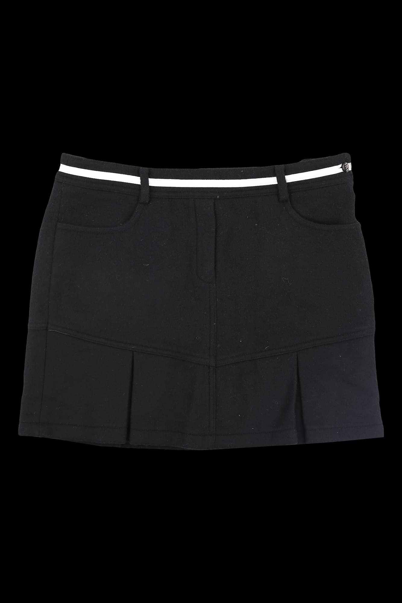 울 플리츠 스커트