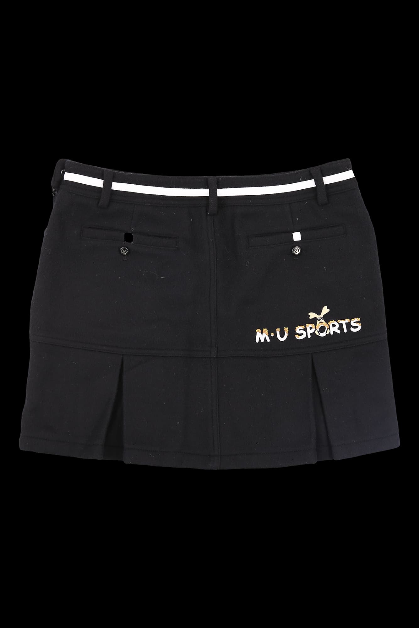 울 플리츠 스커트