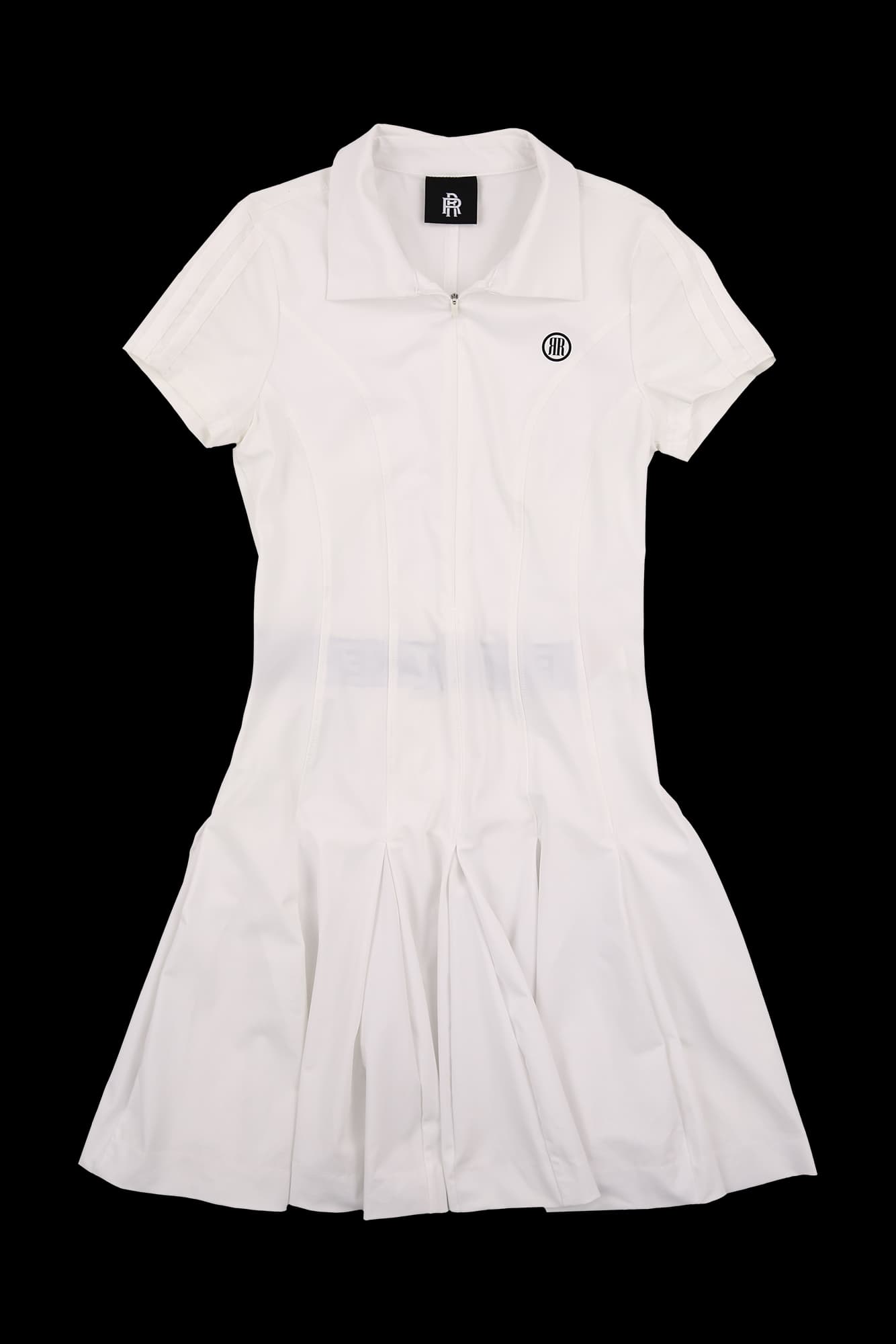 집업 라인 카라 플리츠 원피스