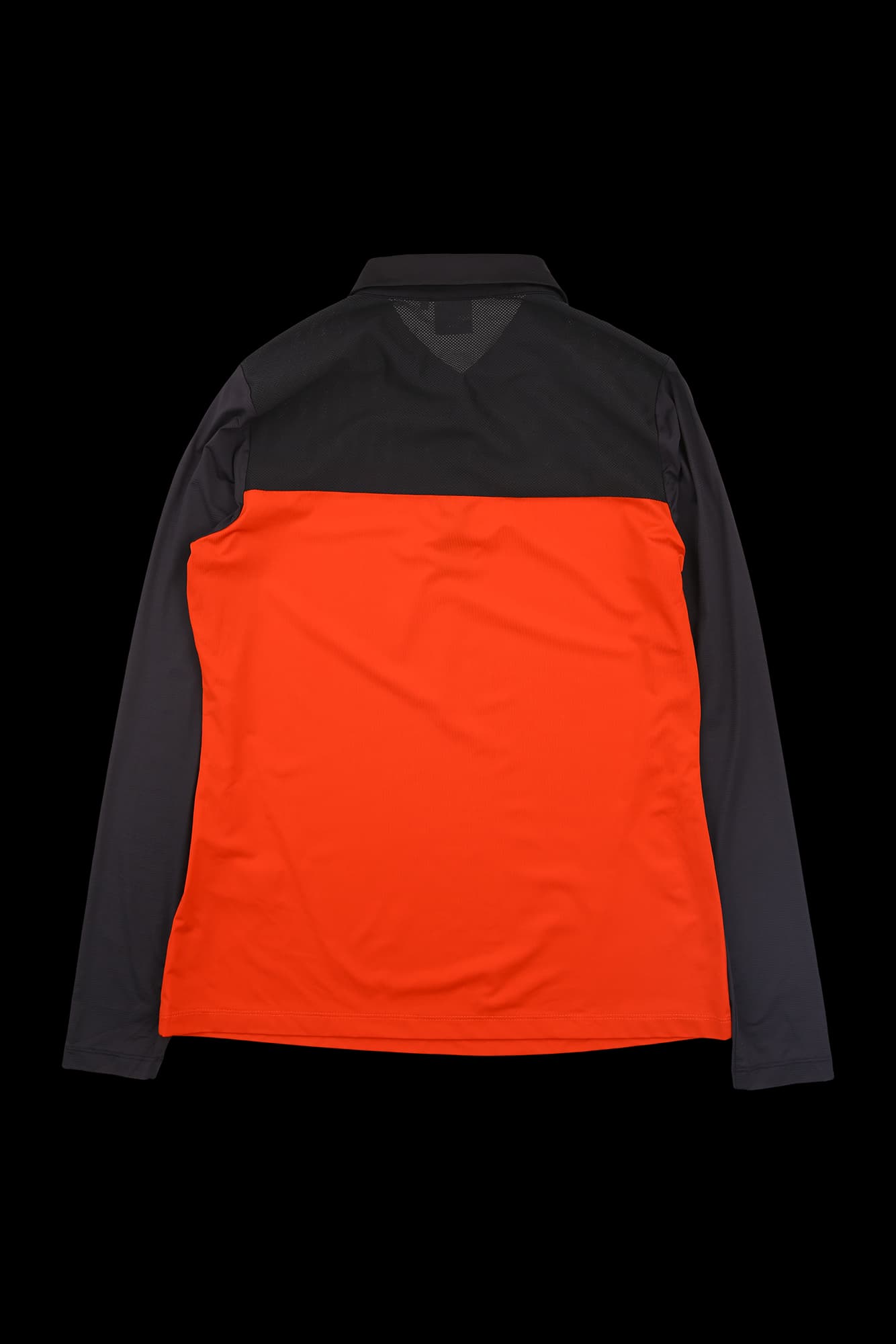 배색 라인 카라 긴팔 티셔츠