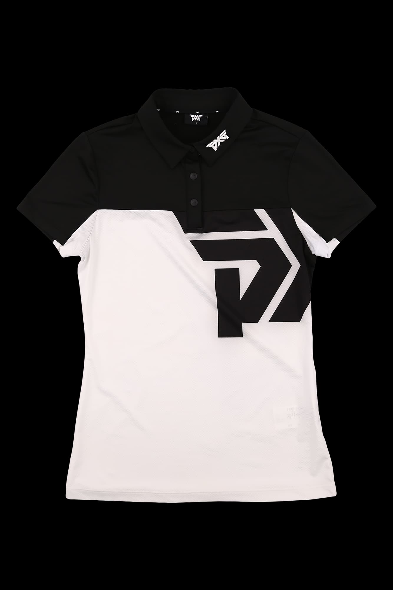 배색 펀칭 반팔 카라 티셔츠