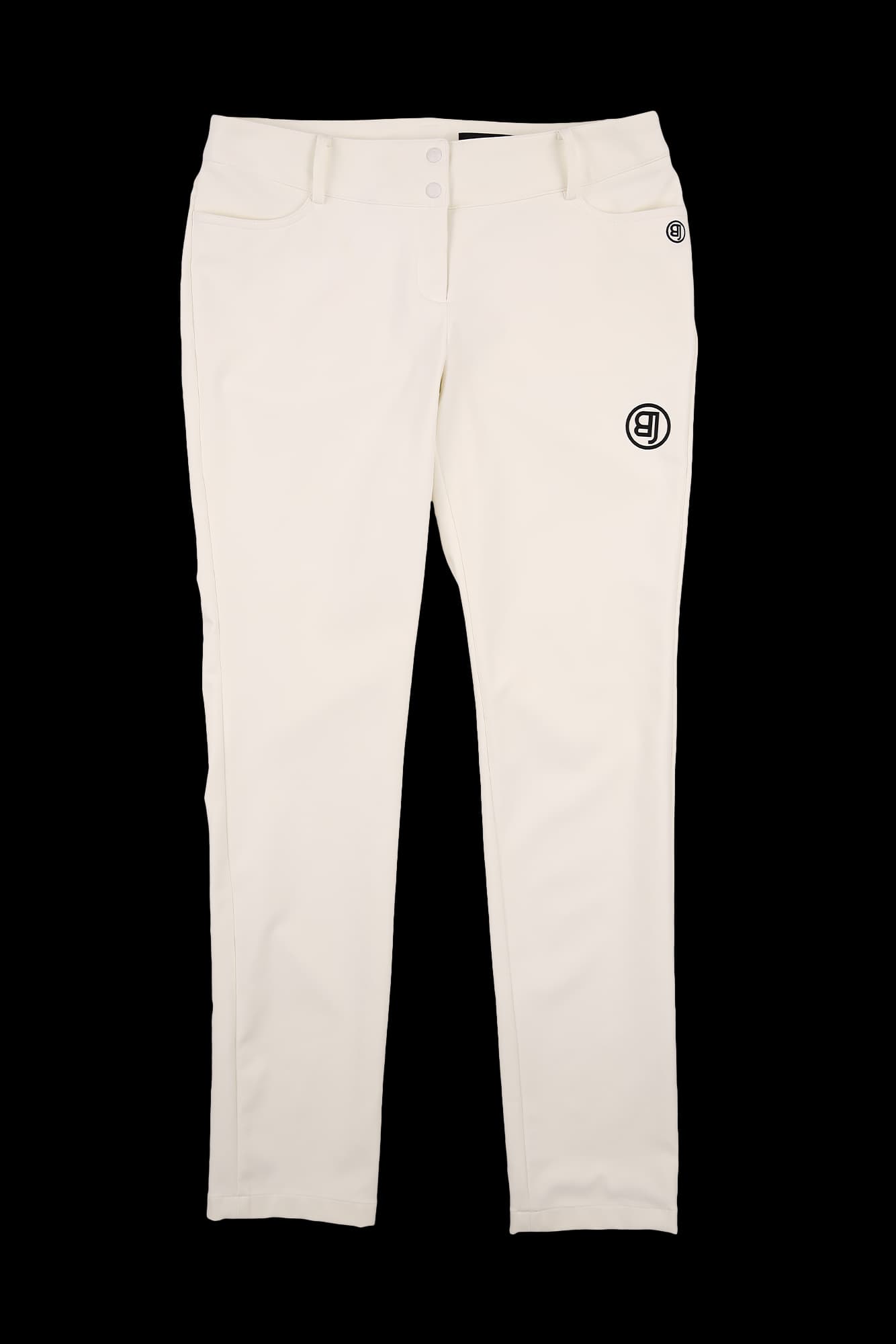 로고 자수 투버튼 롱팬츠