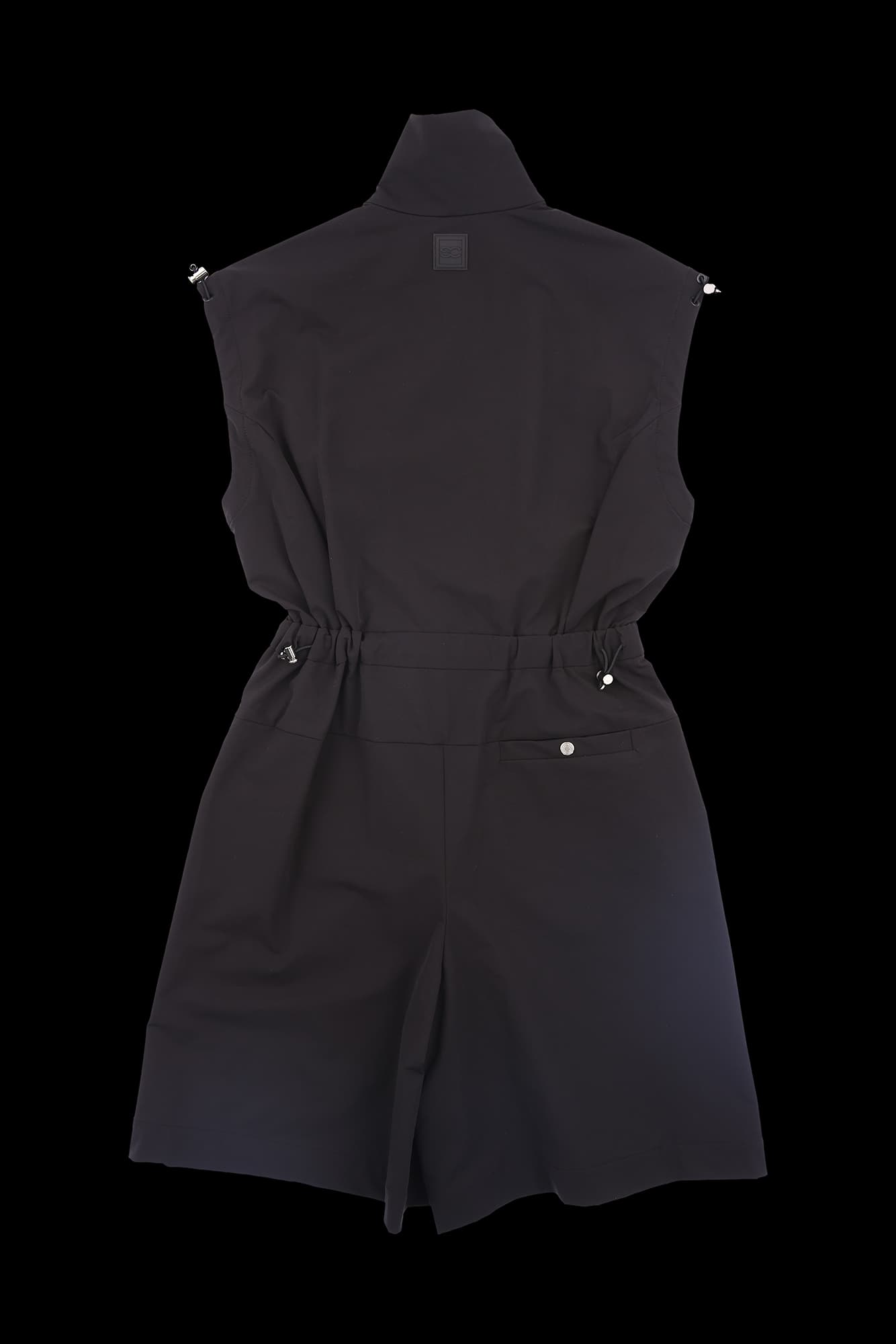 슬리브리스 집업 카라 점프슈트