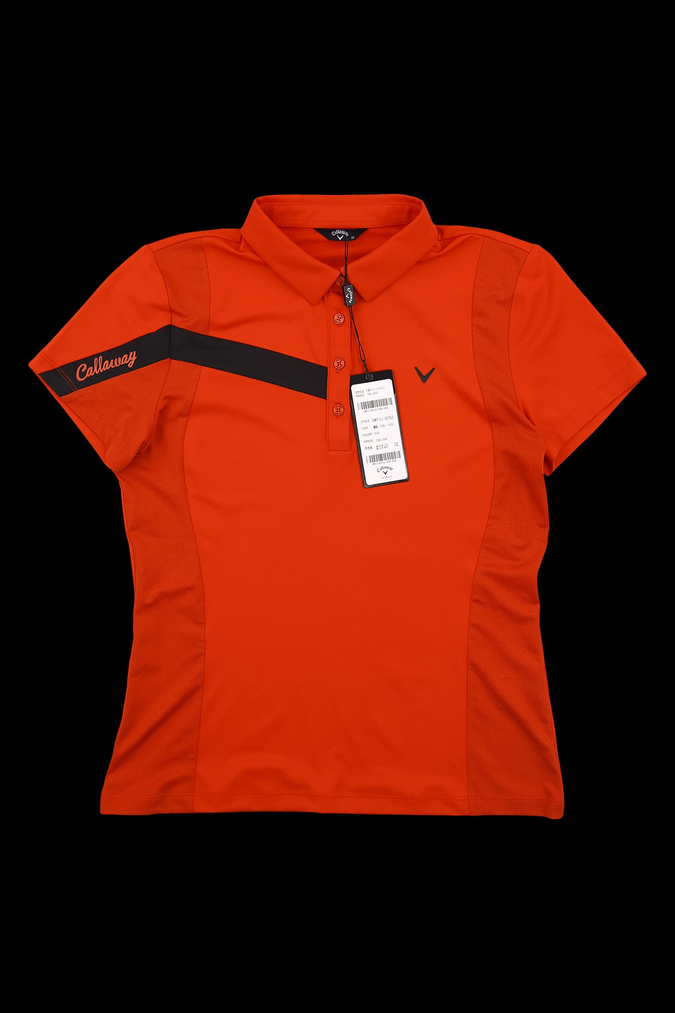 [새상품] 매쉬 배색 반팔 카라 티셔츠