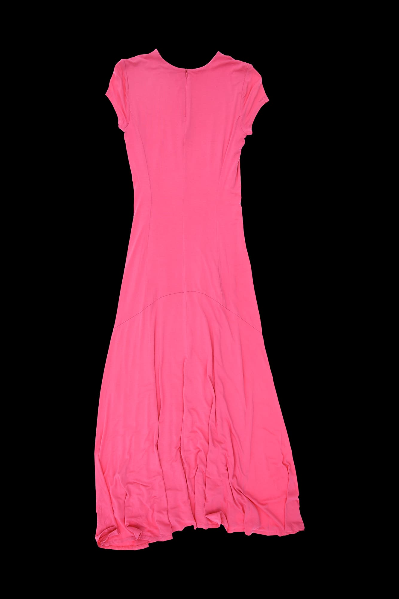 플레어 반팔 롱 원피스