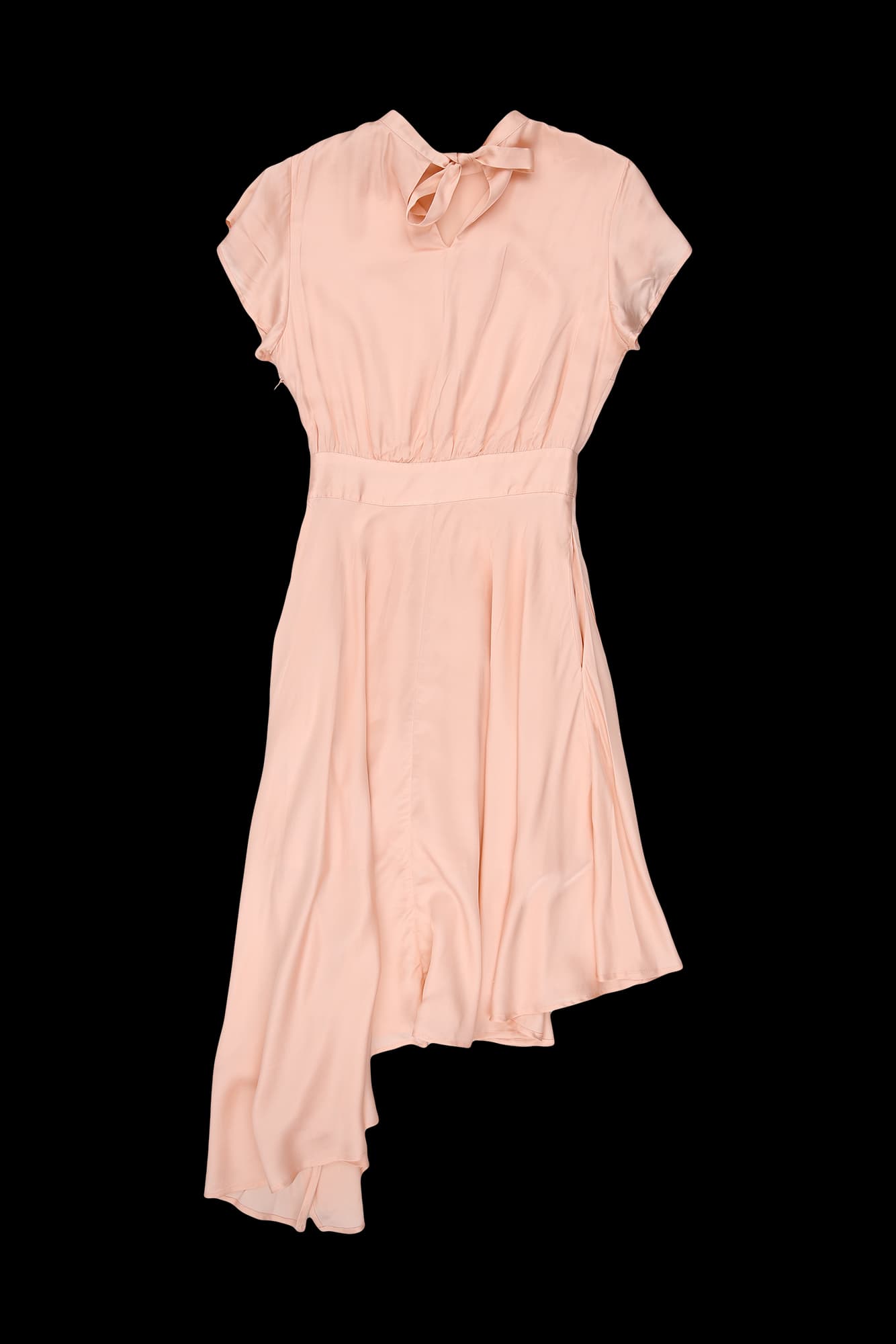 언발 미디 원피스