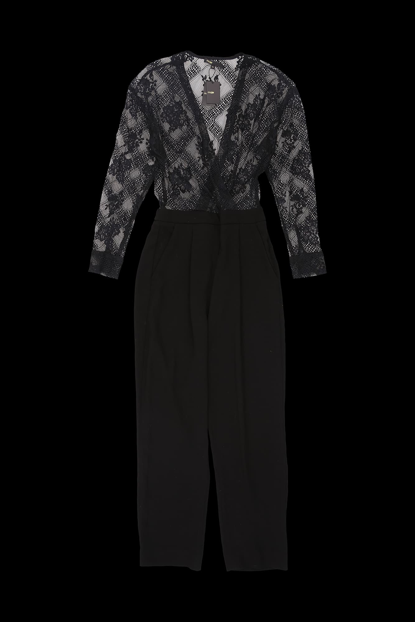 [새상품] 레이스 긴팔 점프수트