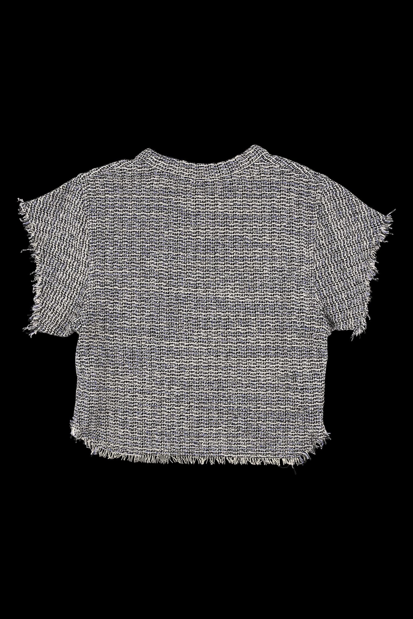 트위드 반팔 티셔츠