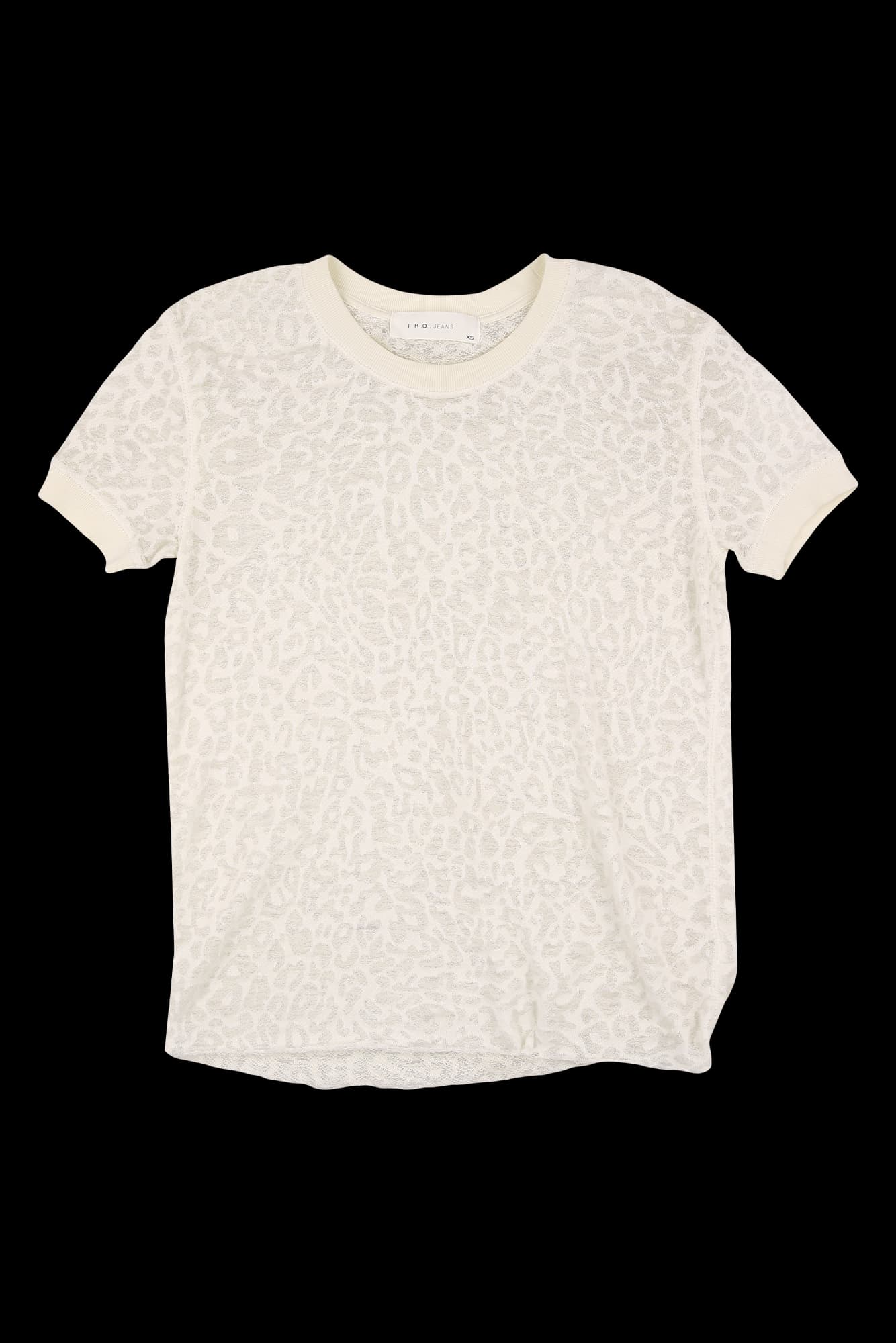 레오파드 패턴 반팔 티셔츠