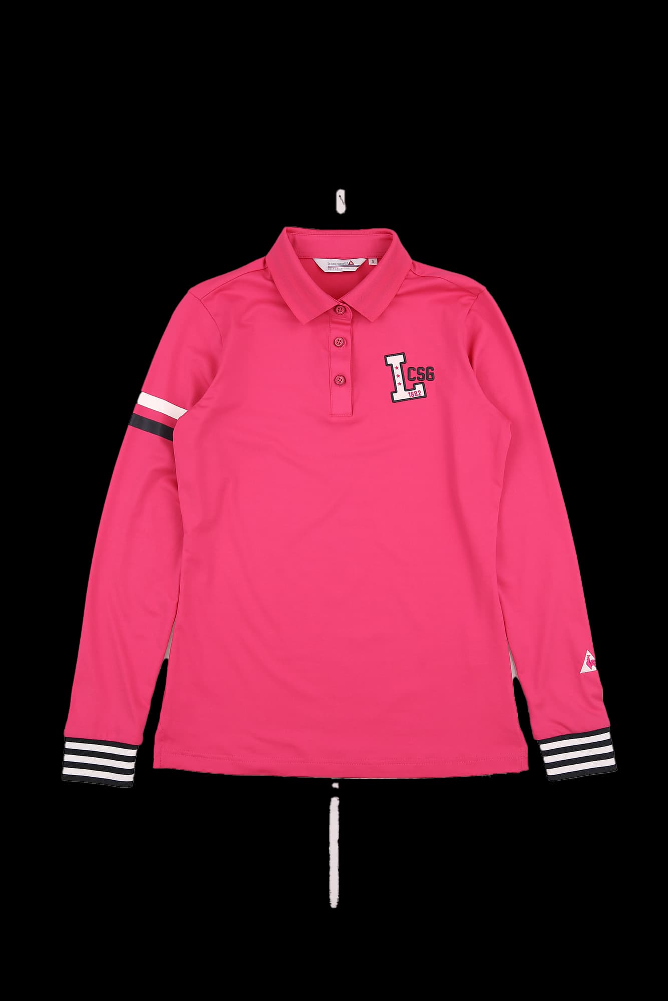 핑크 큰로고 긴팔 티셔츠