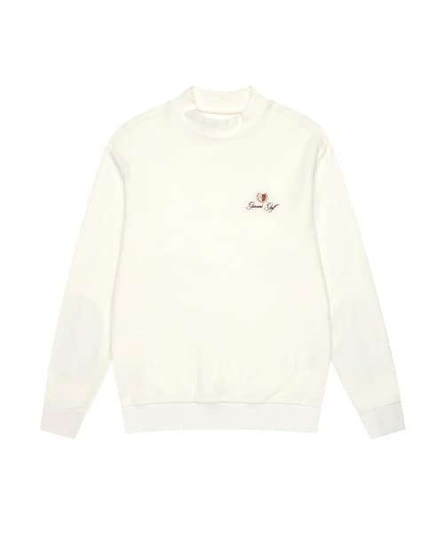 [남성] 하이넥 기모 블루종 티셔츠 맨(WHITE)