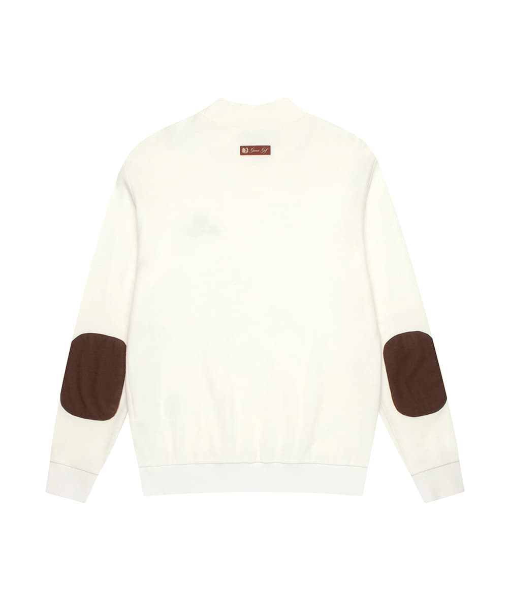 [남성] 하이넥 기모 블루종 티셔츠 맨(WHITE)