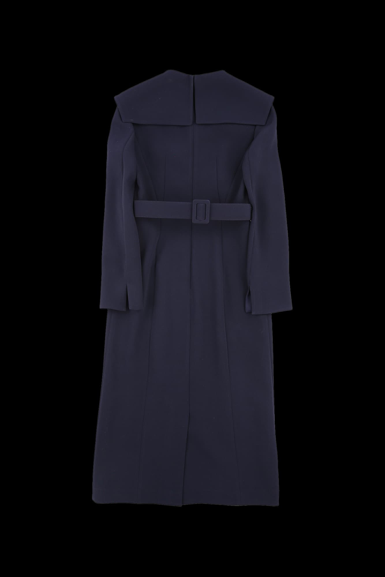 [새상품] 빅 카라 더블 버튼 벨티드 원피스