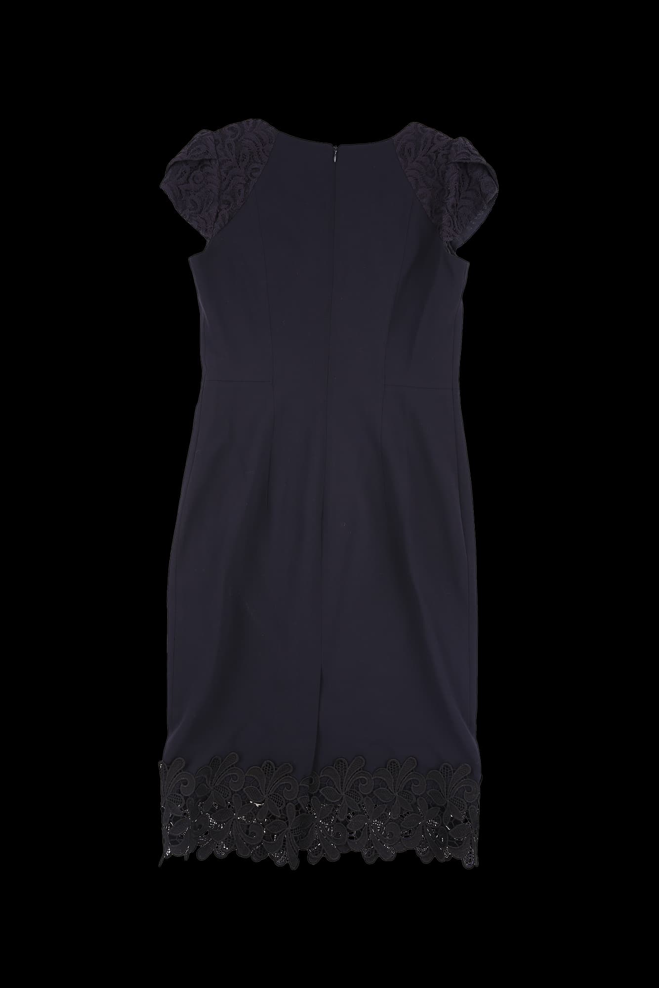 브이넥 소매 프릴 원피스