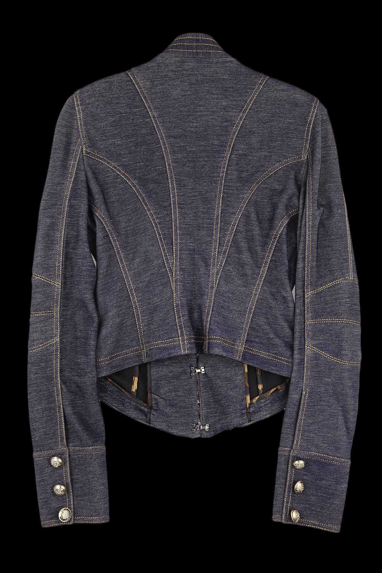 하이넥 데님 자켓