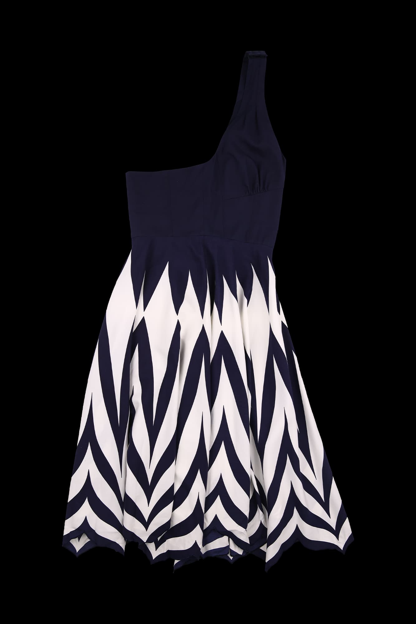 패턴 민소매 원피스