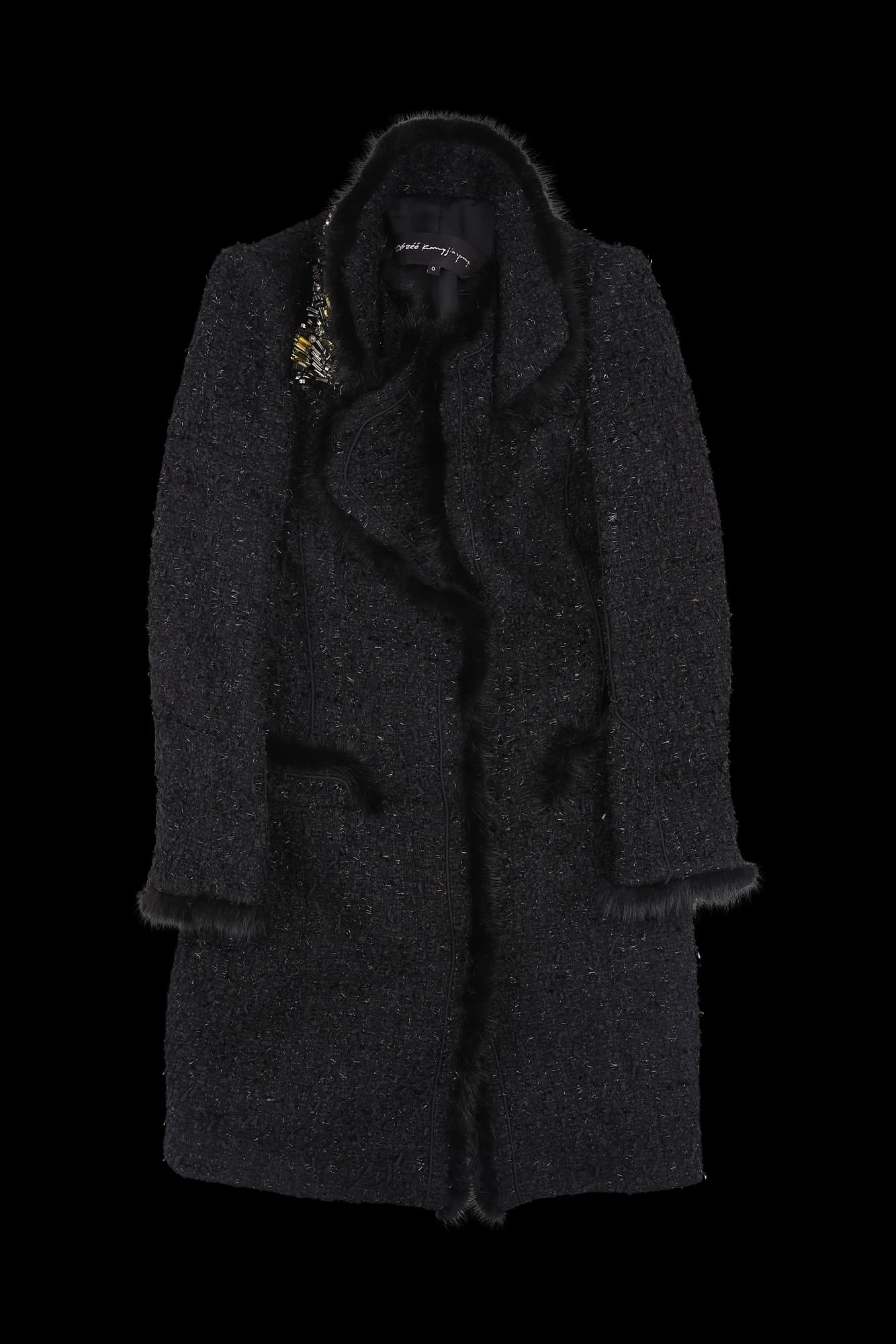 어깨장식 밍크 자켓