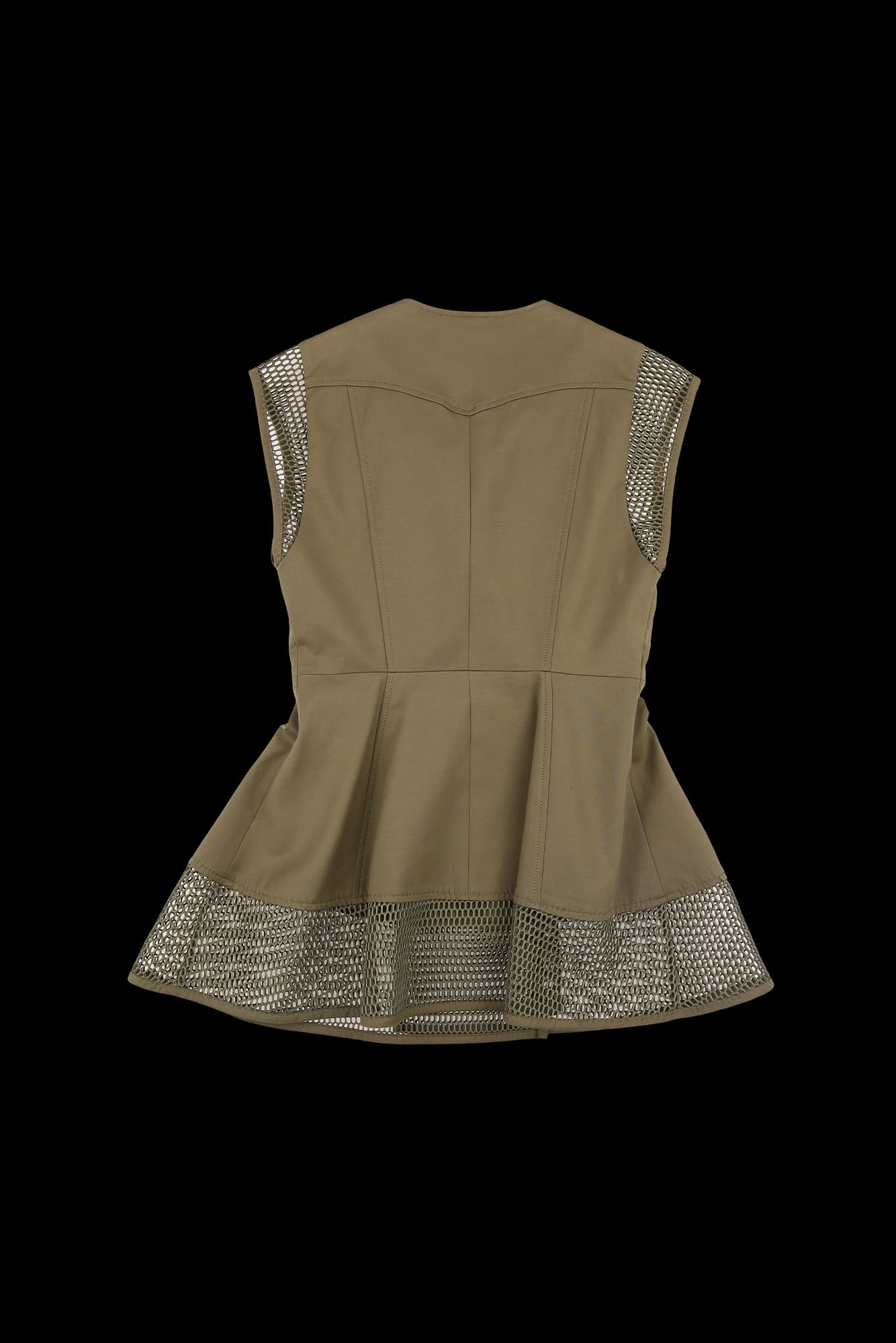 슬리브 시스루 베스트 자켓