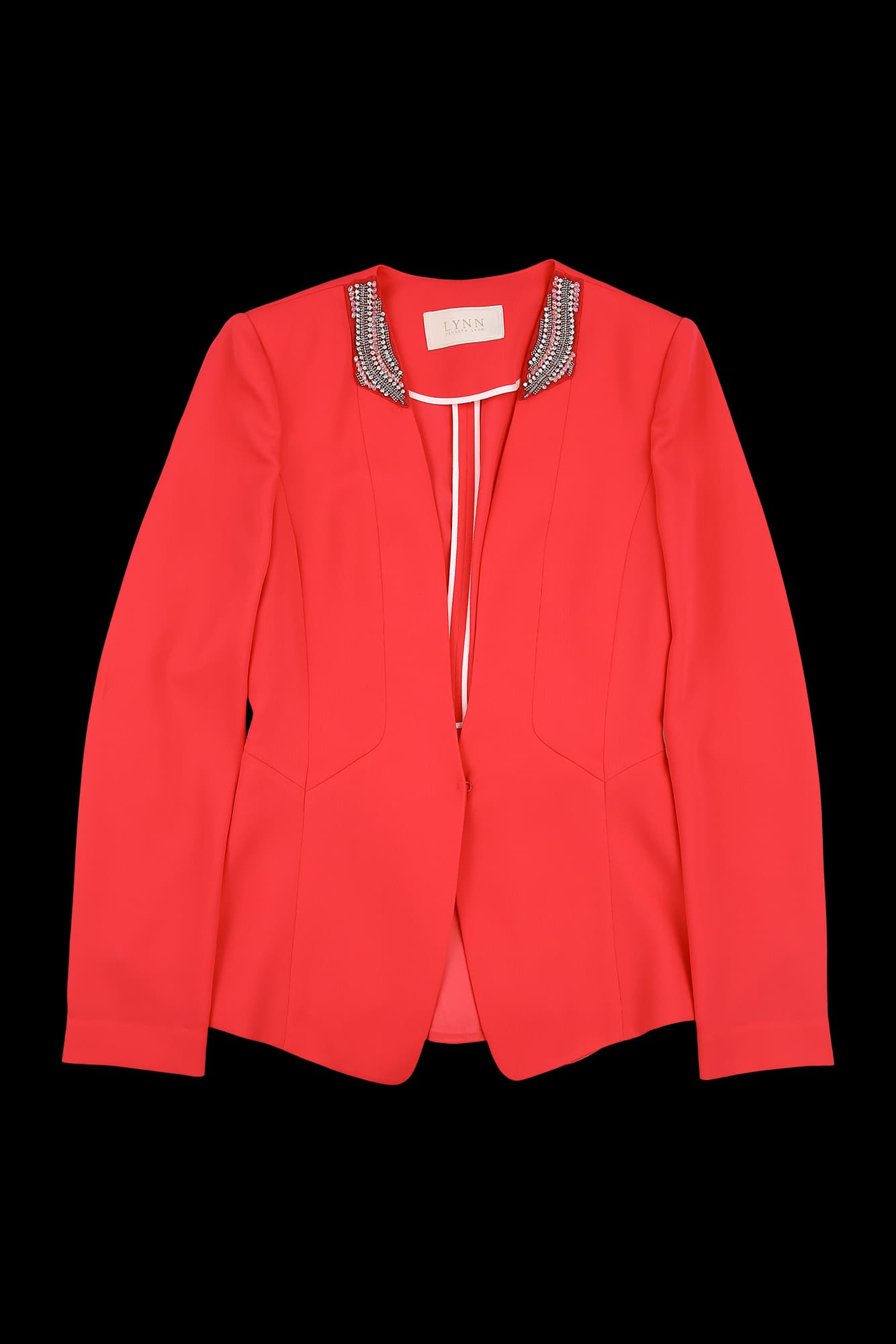 라운드넥 장식 자켓