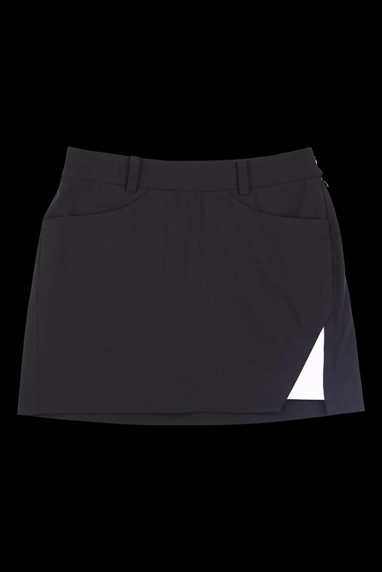 슬릿 배색 시보리 스커트