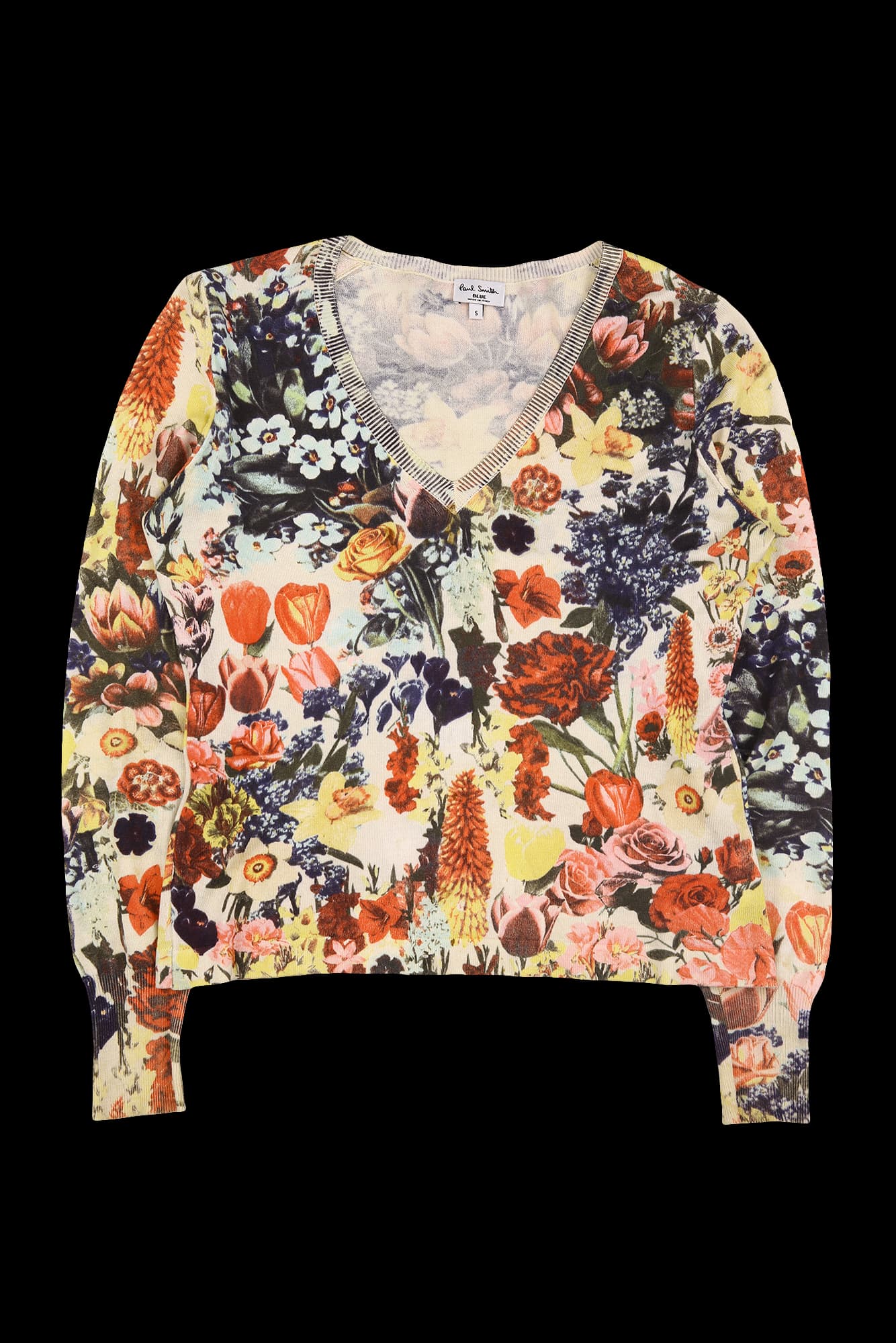 브이넥 컬러 티