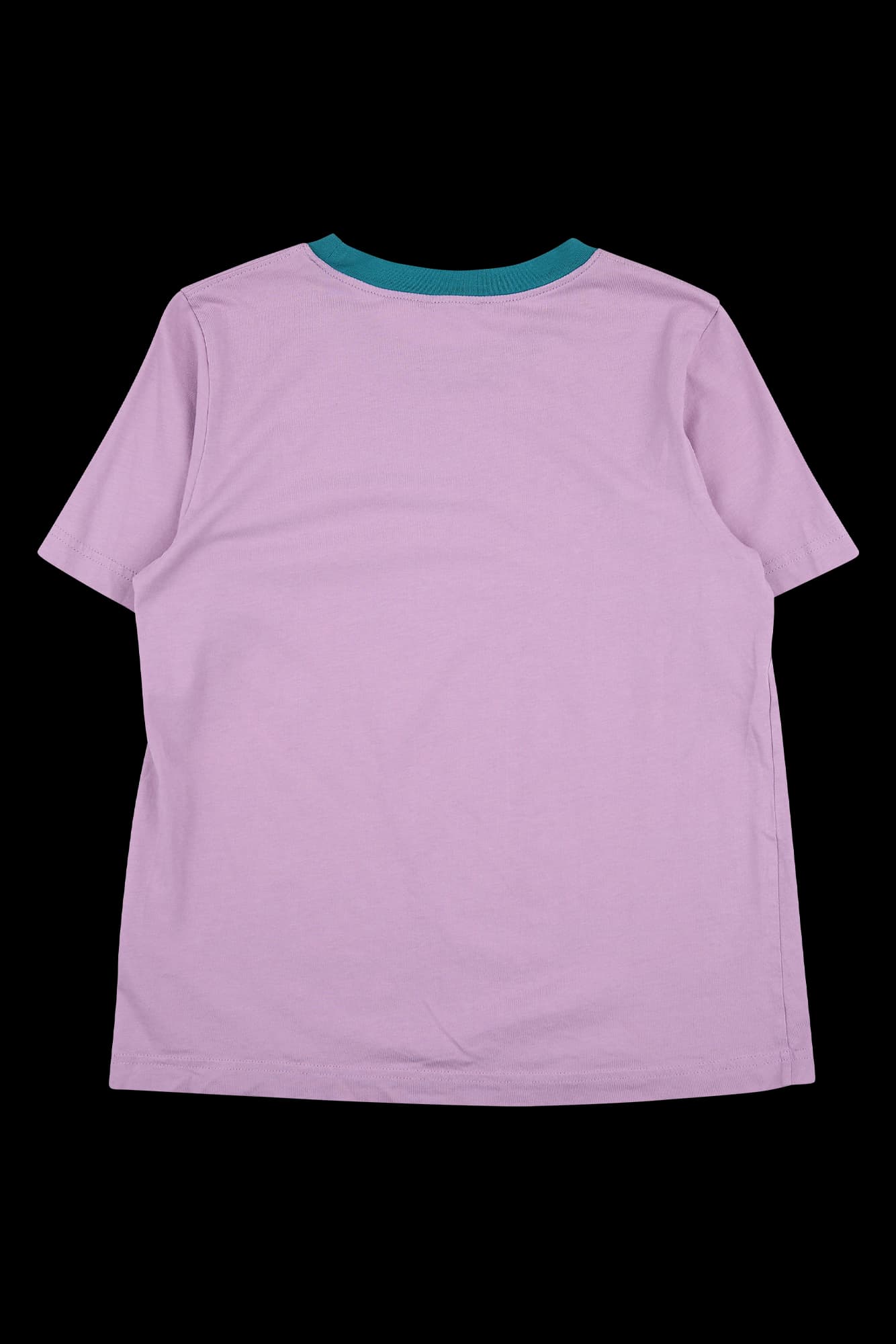 라운드 배색 코튼 반팔 티