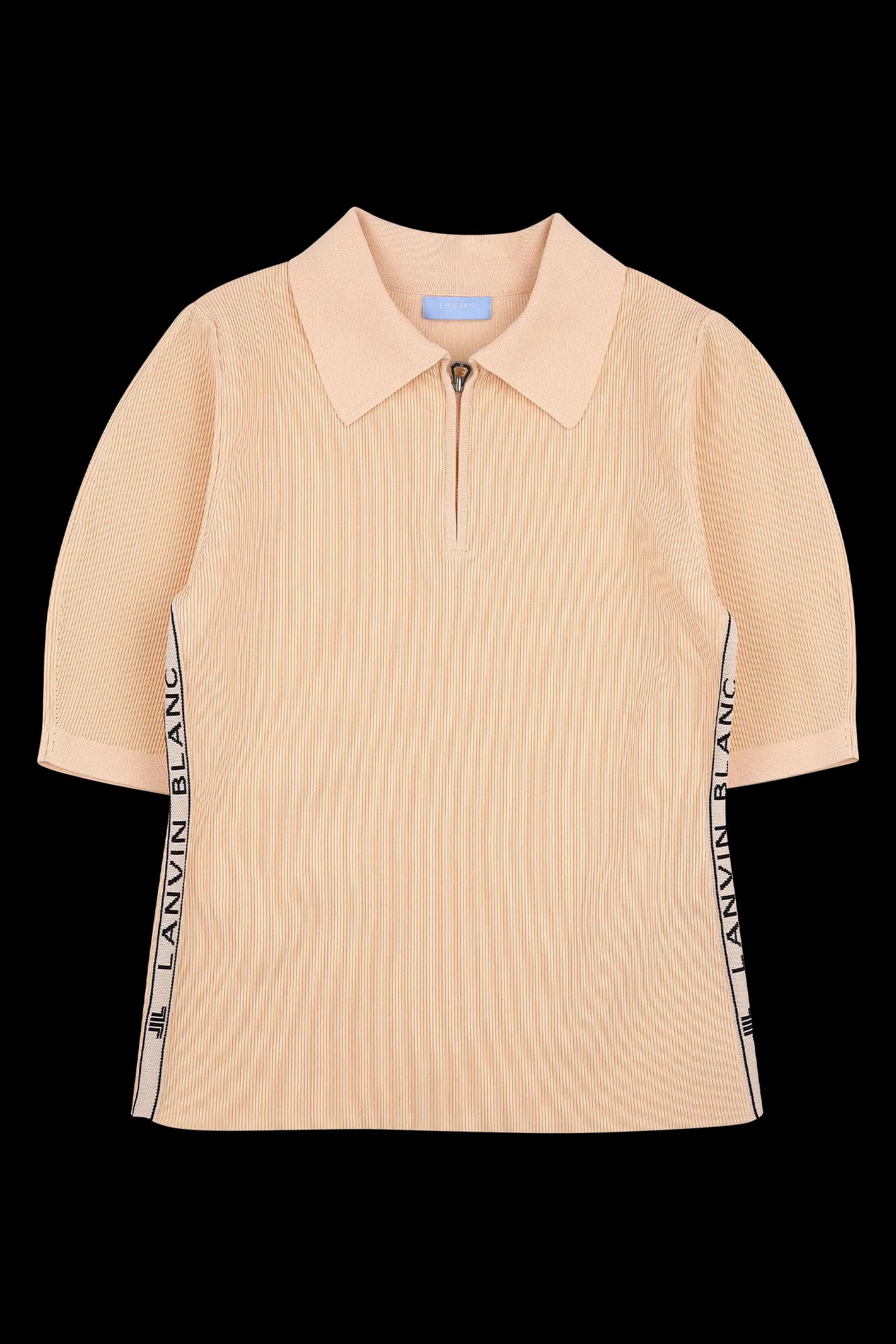 [2024] 사이드 로고 니트 카라 티셔츠