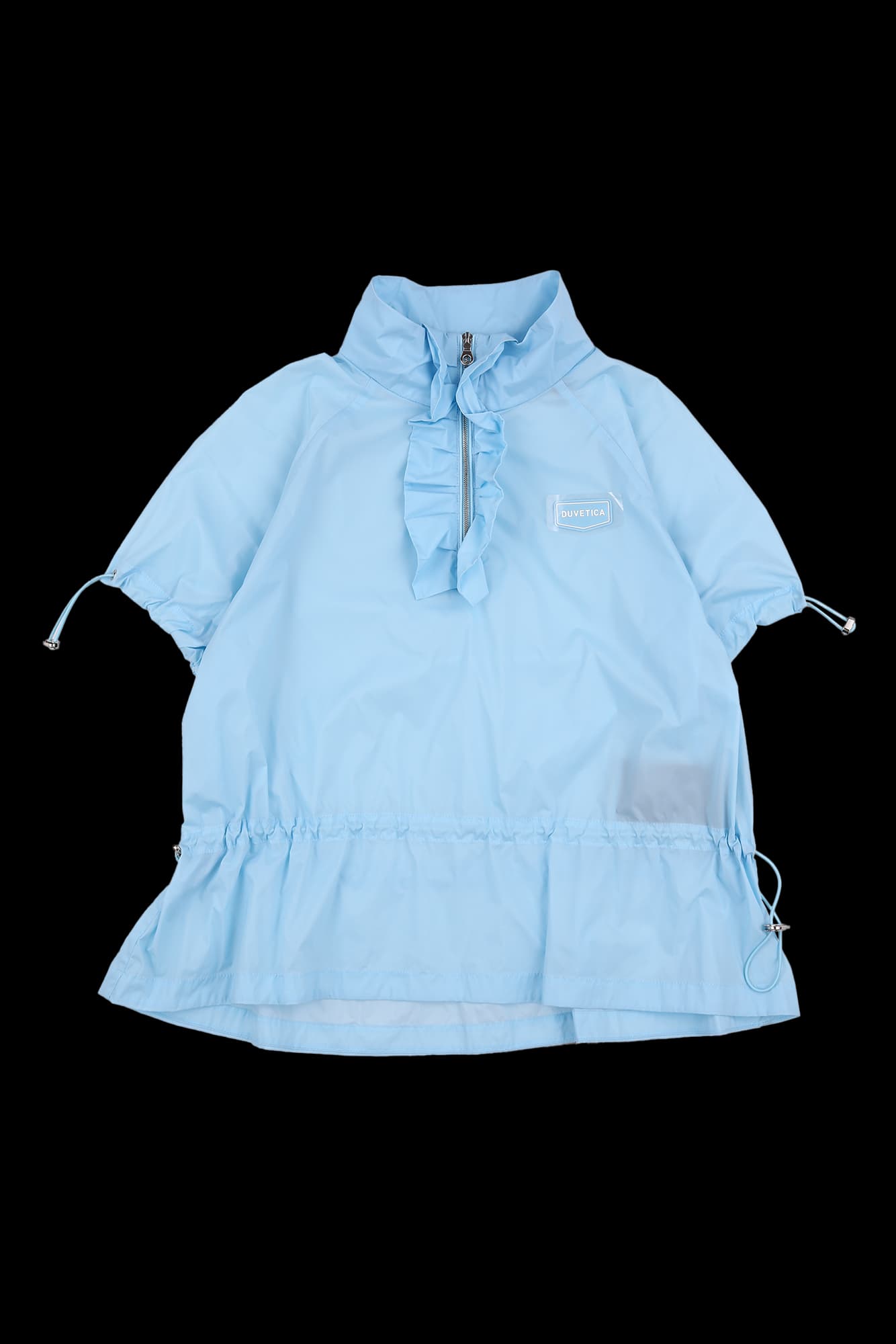 레이스 디테일 우븐 아노락