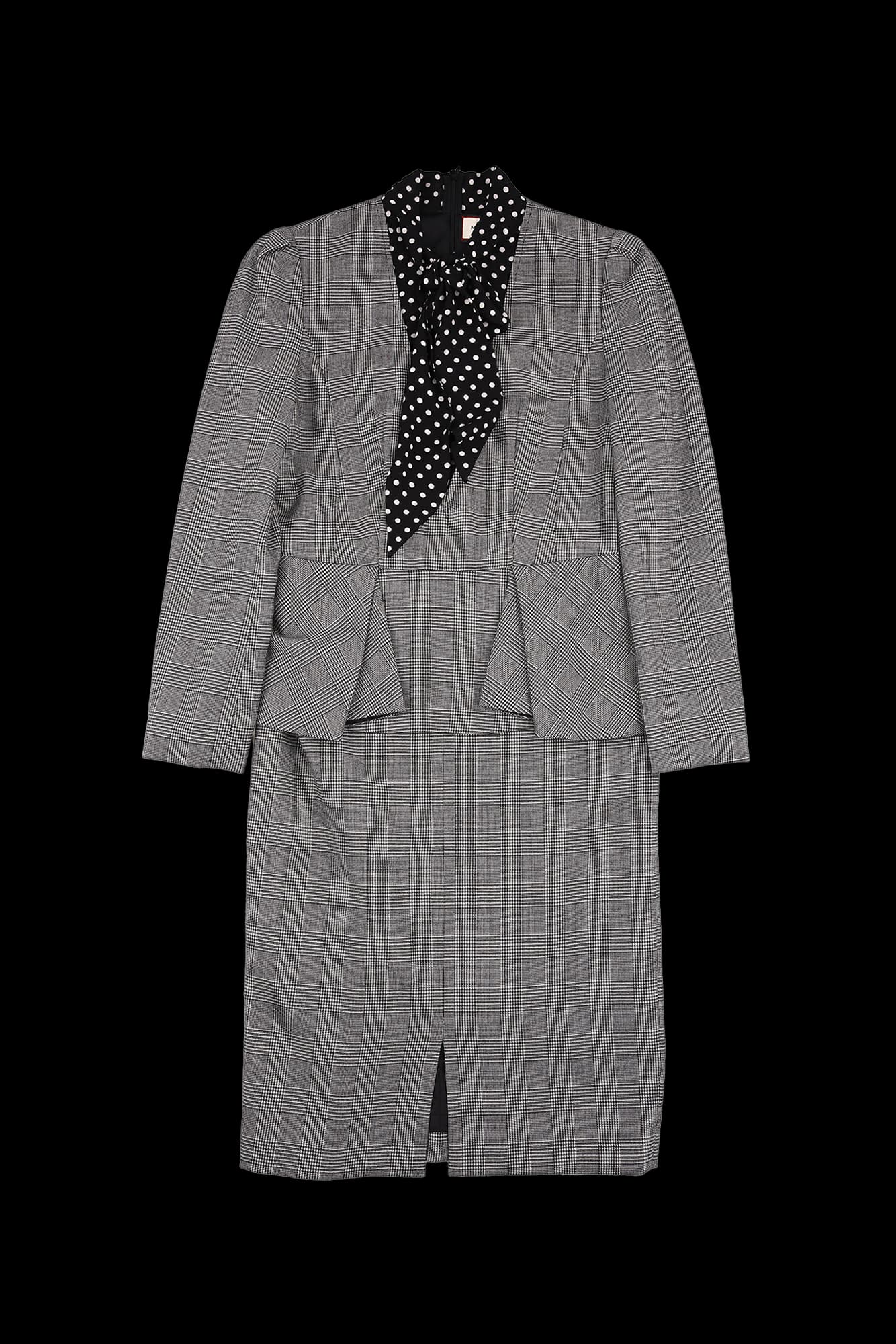 도트 레이스 울 원피스