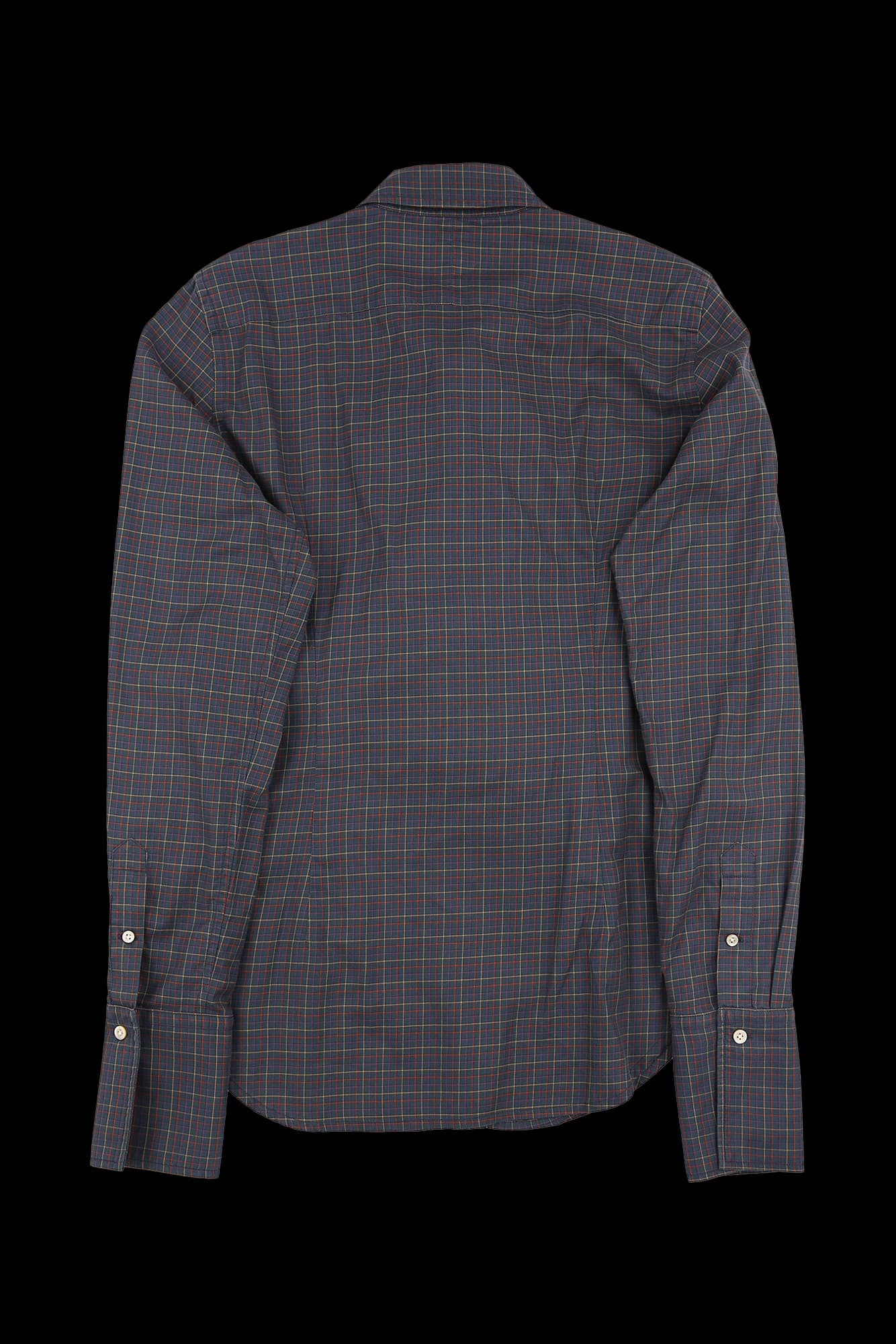 레이스 디테일 체크셔츠