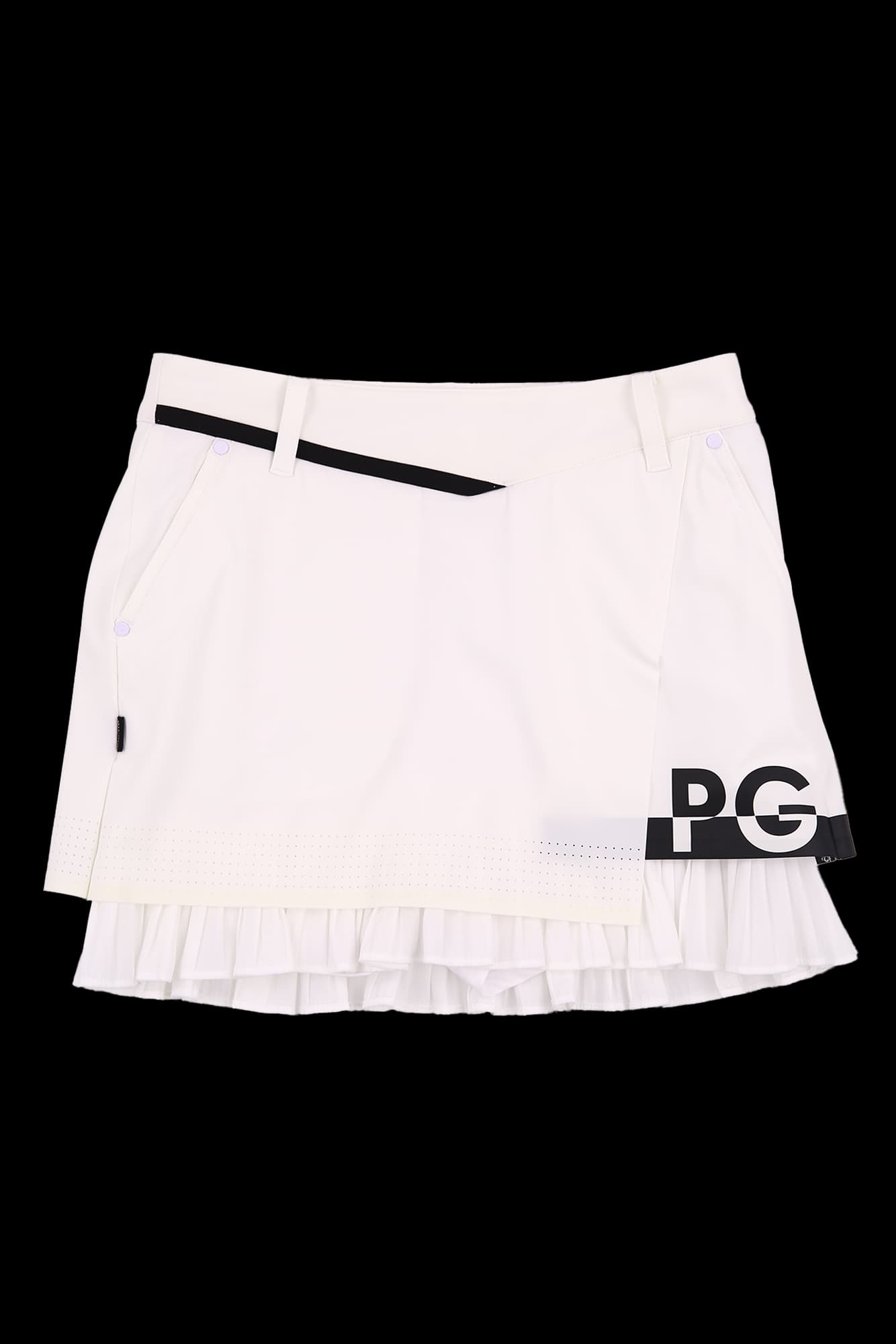 사선 플리츠 스커트