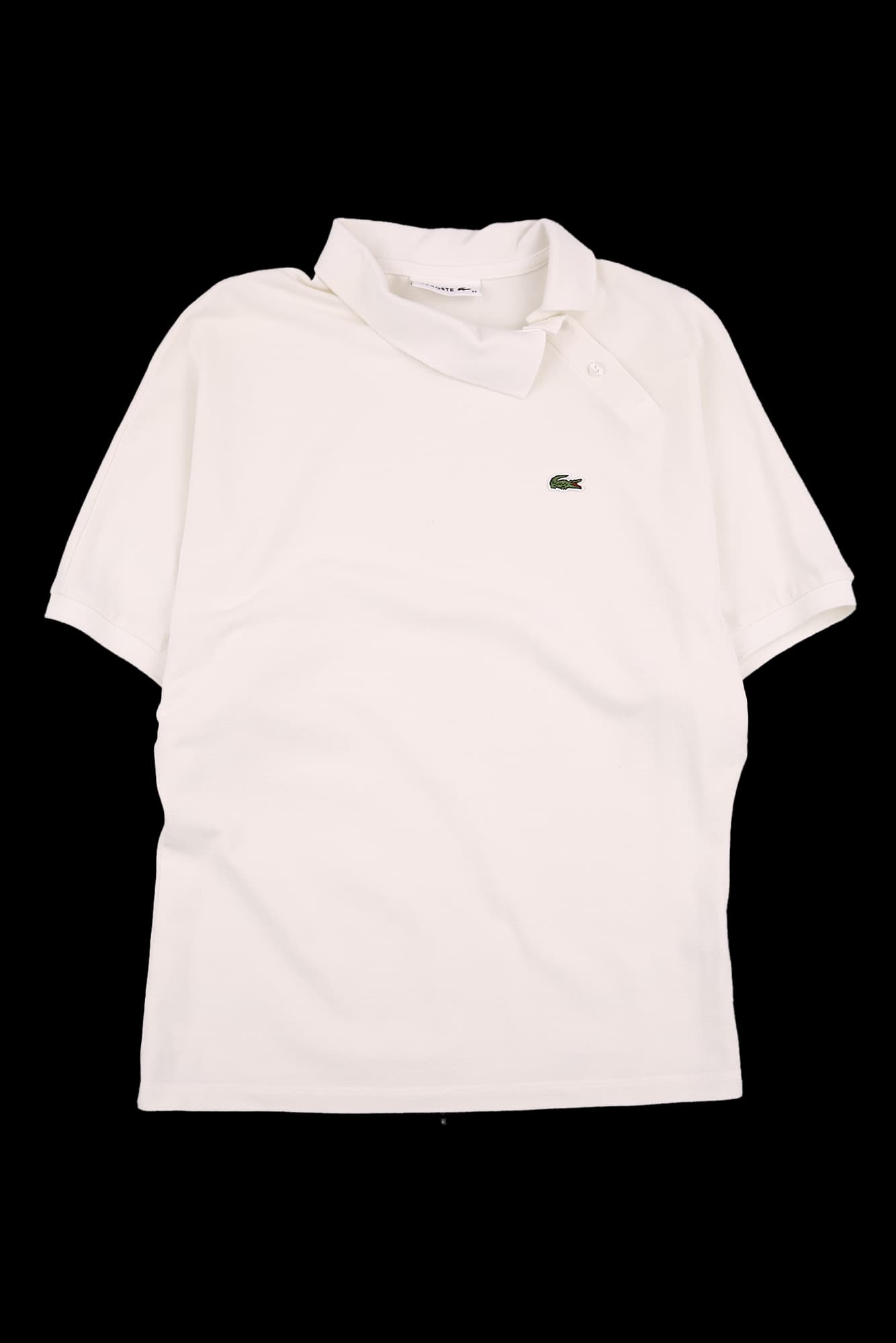 사선 버튼 카라 티셔츠