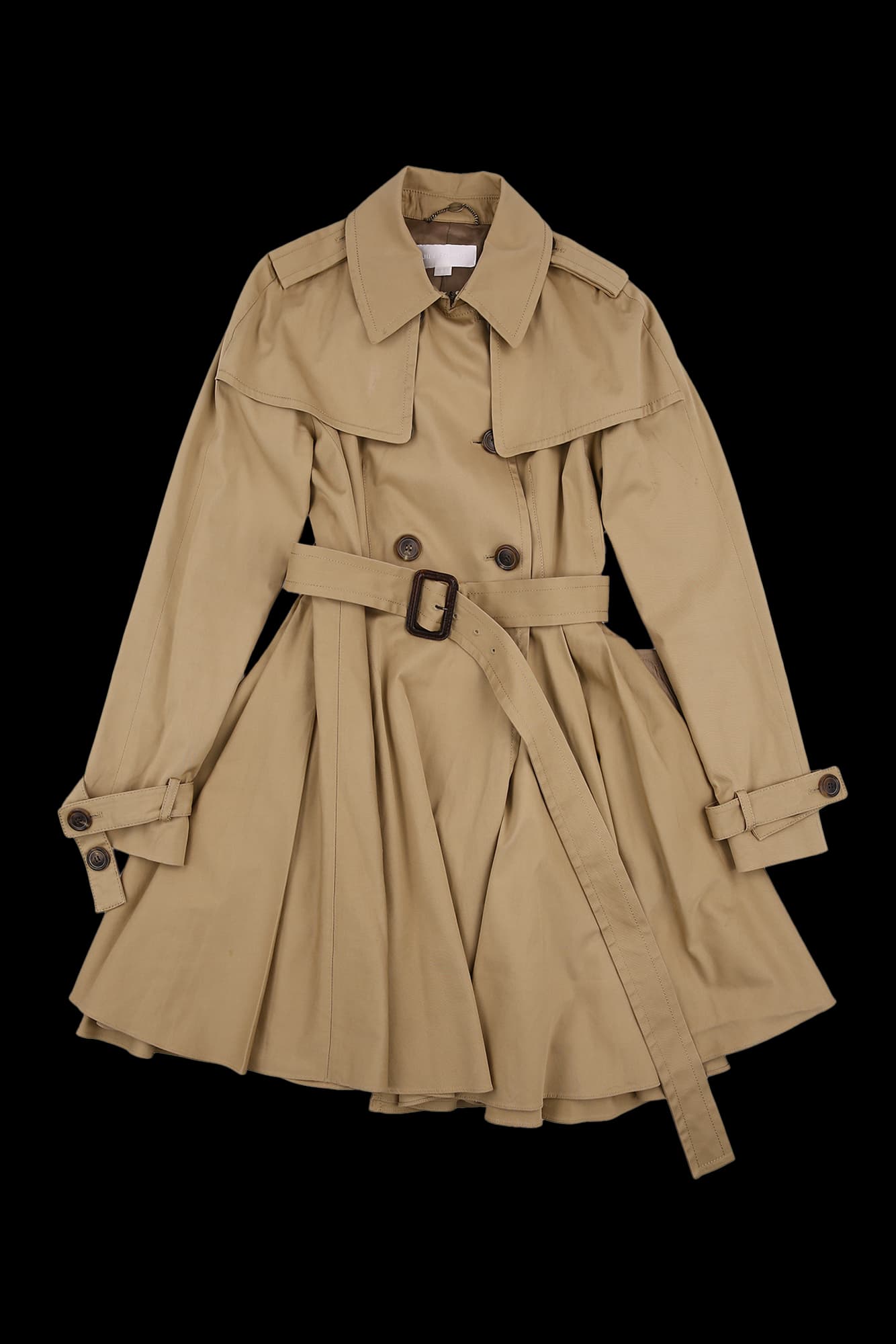 투버튼 벨트 코트