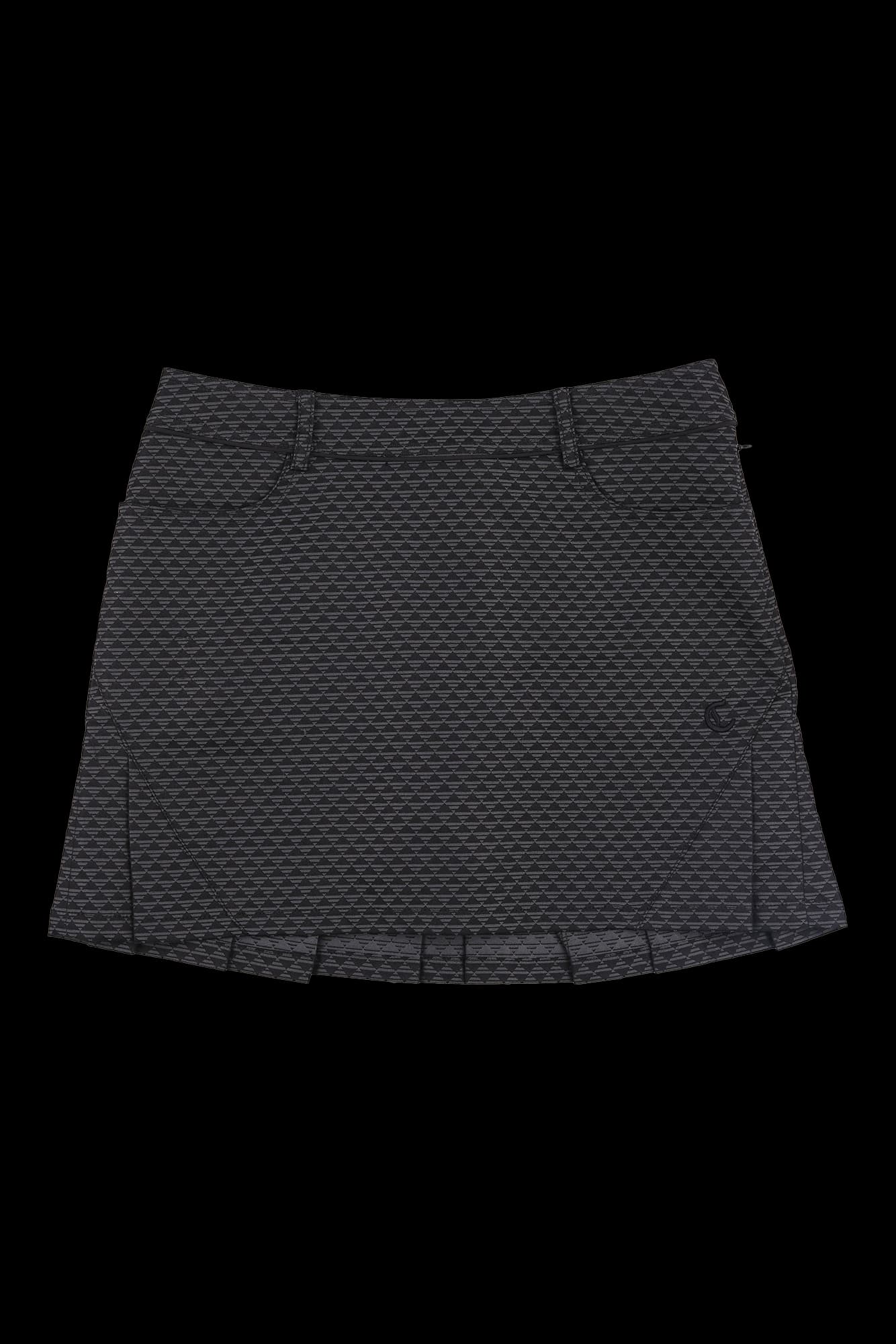 패턴 플리츠 스커트