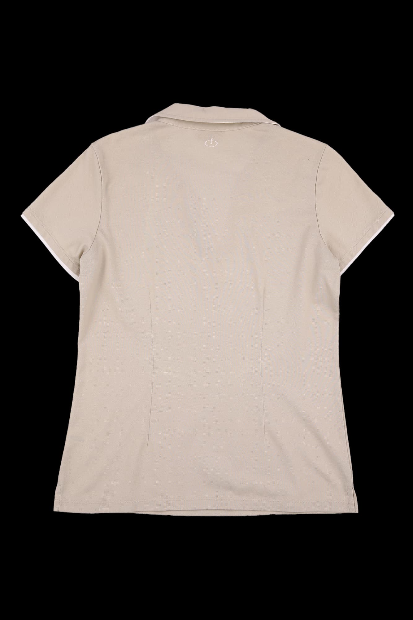 배색 반팔 카라티