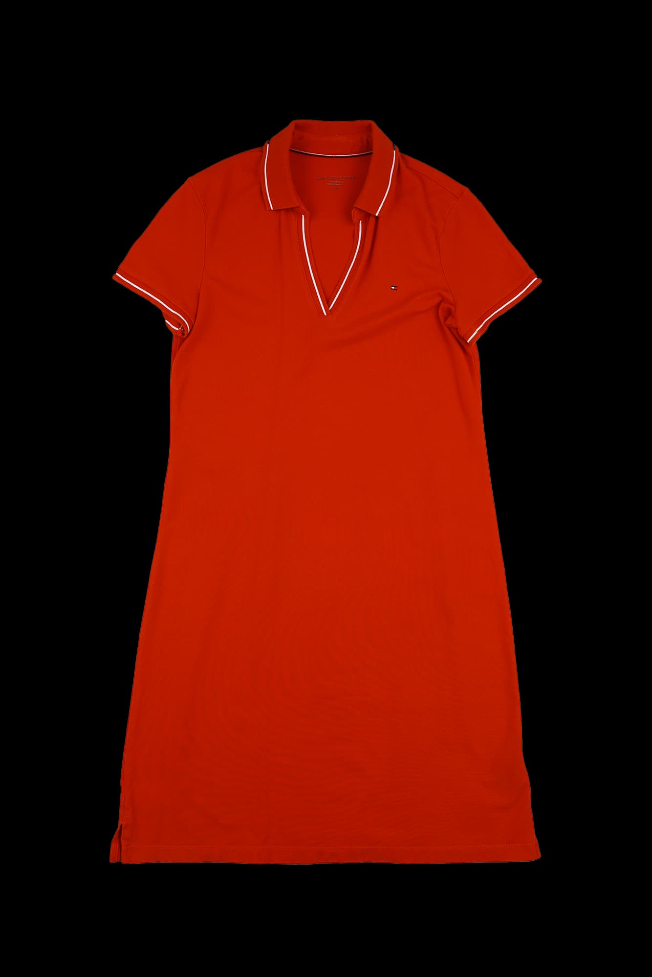 오픈 카라 코튼 원피스