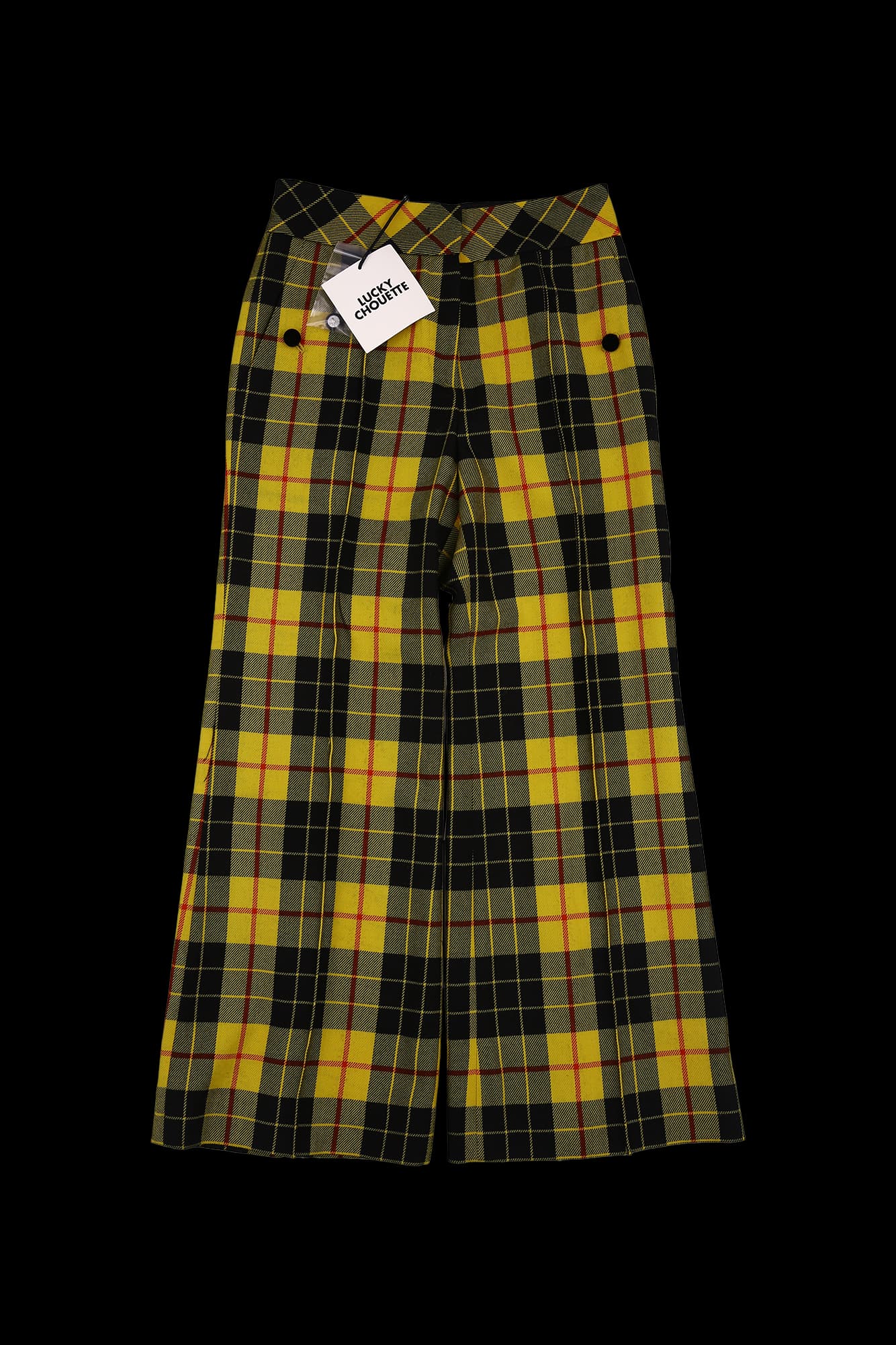 [새상품]체크 버튼 팬츠 