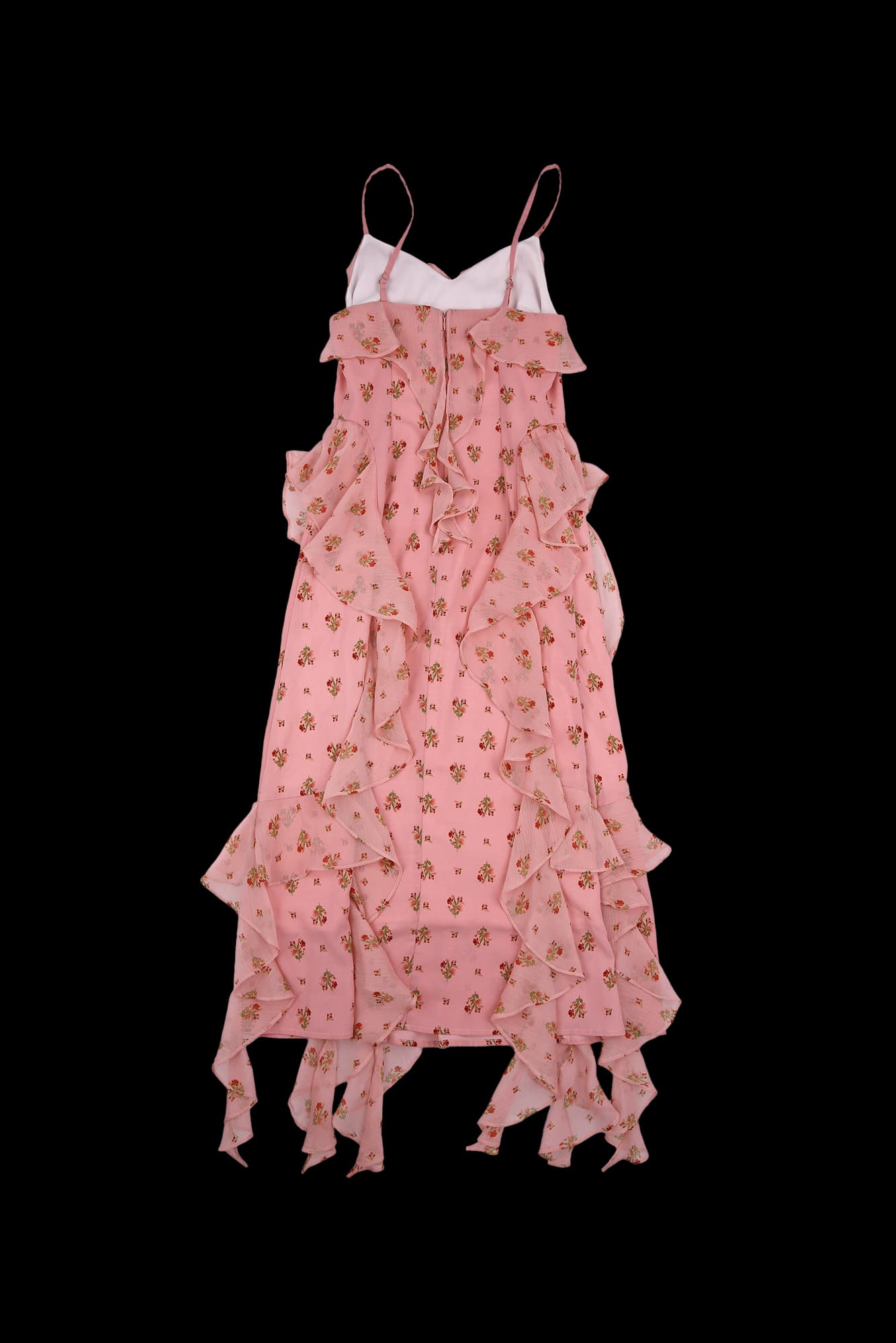 핑크플라워 나시끈 원피스