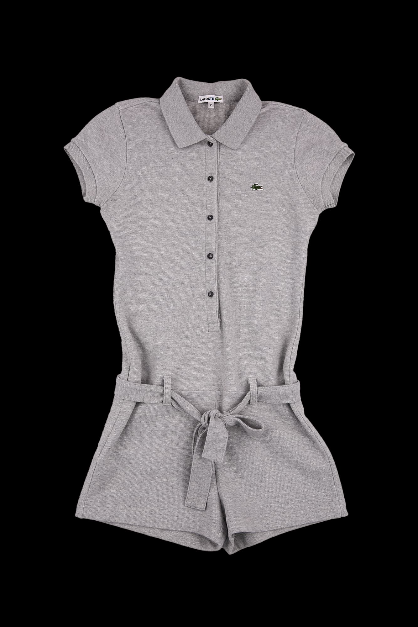 카라 단추 벨트 점프수트