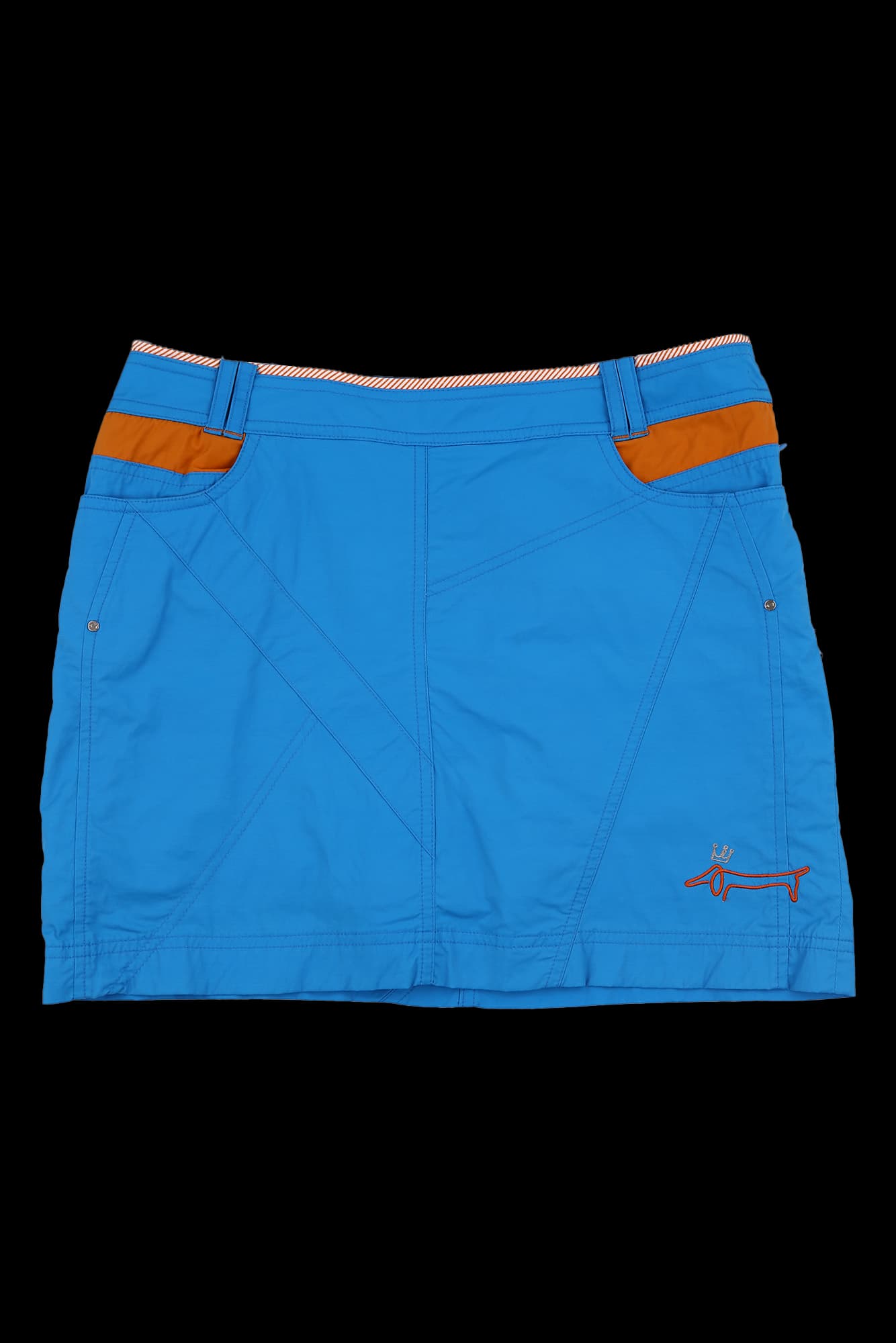 절개 배색 스커트