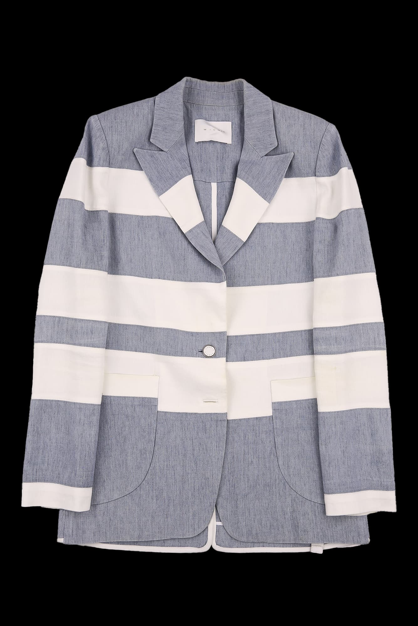 배색 백스트링 재킷