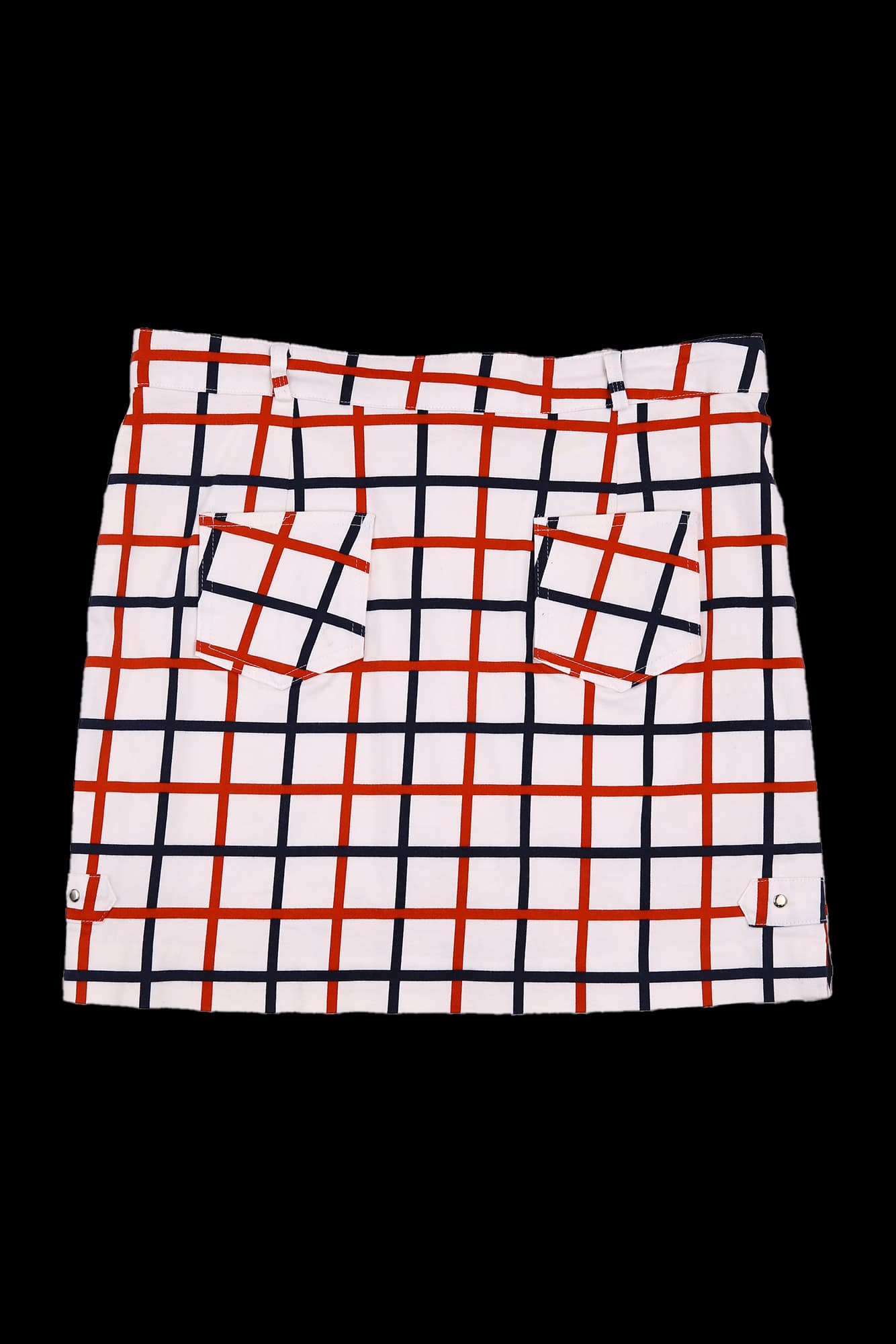 체크 로고 스커트