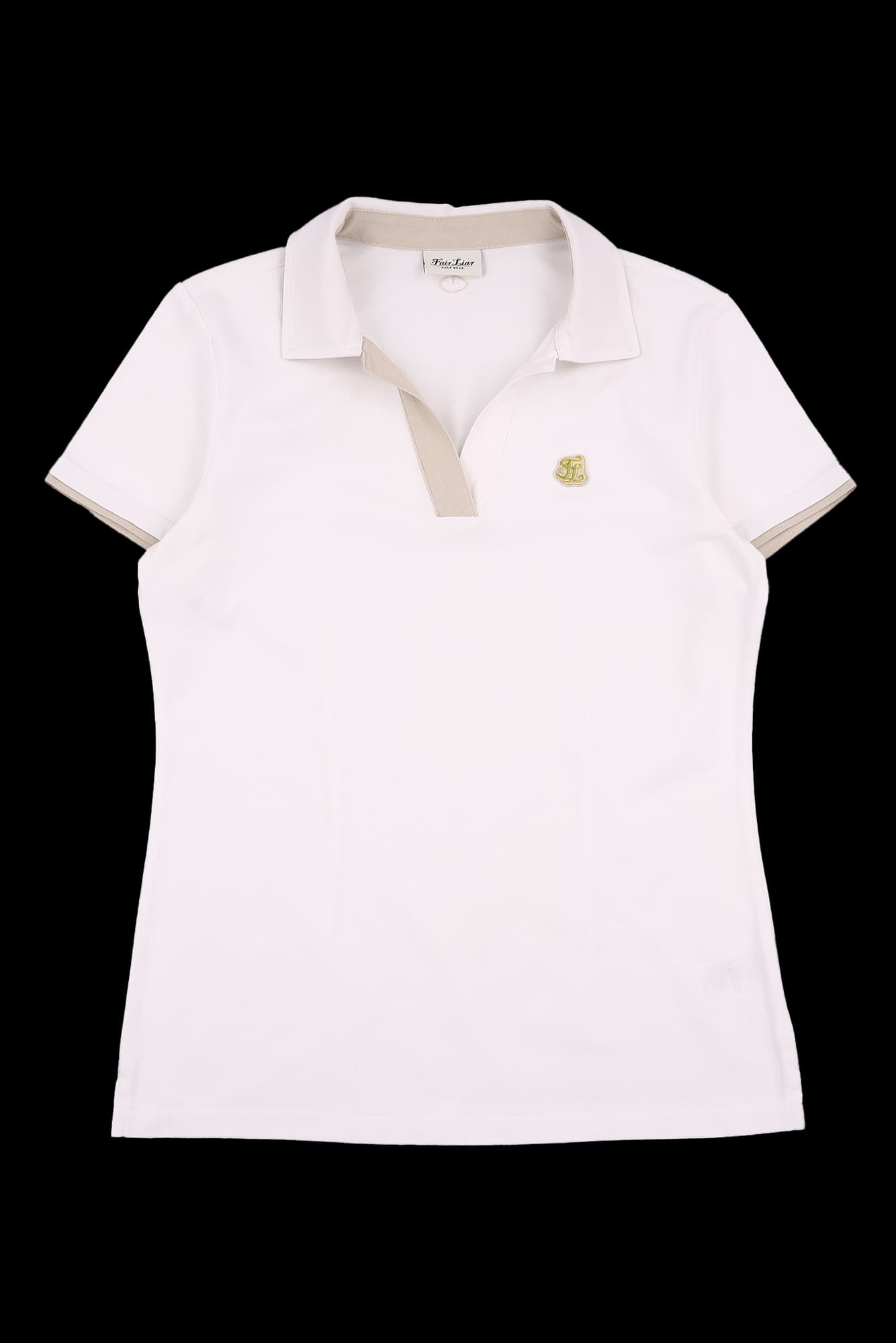 배색 카라 반팔 티