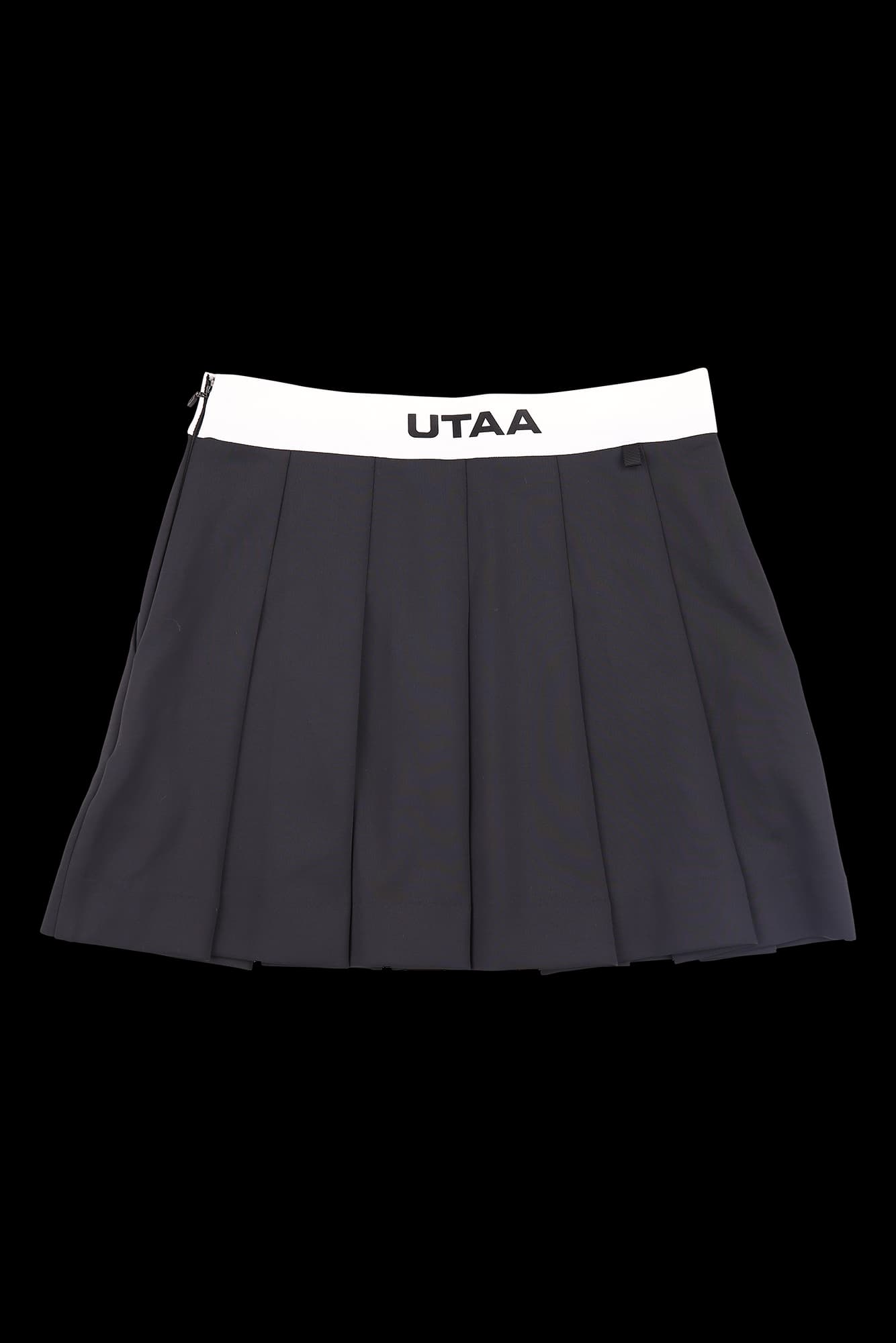 [새상품] 배색 플리츠 스커트