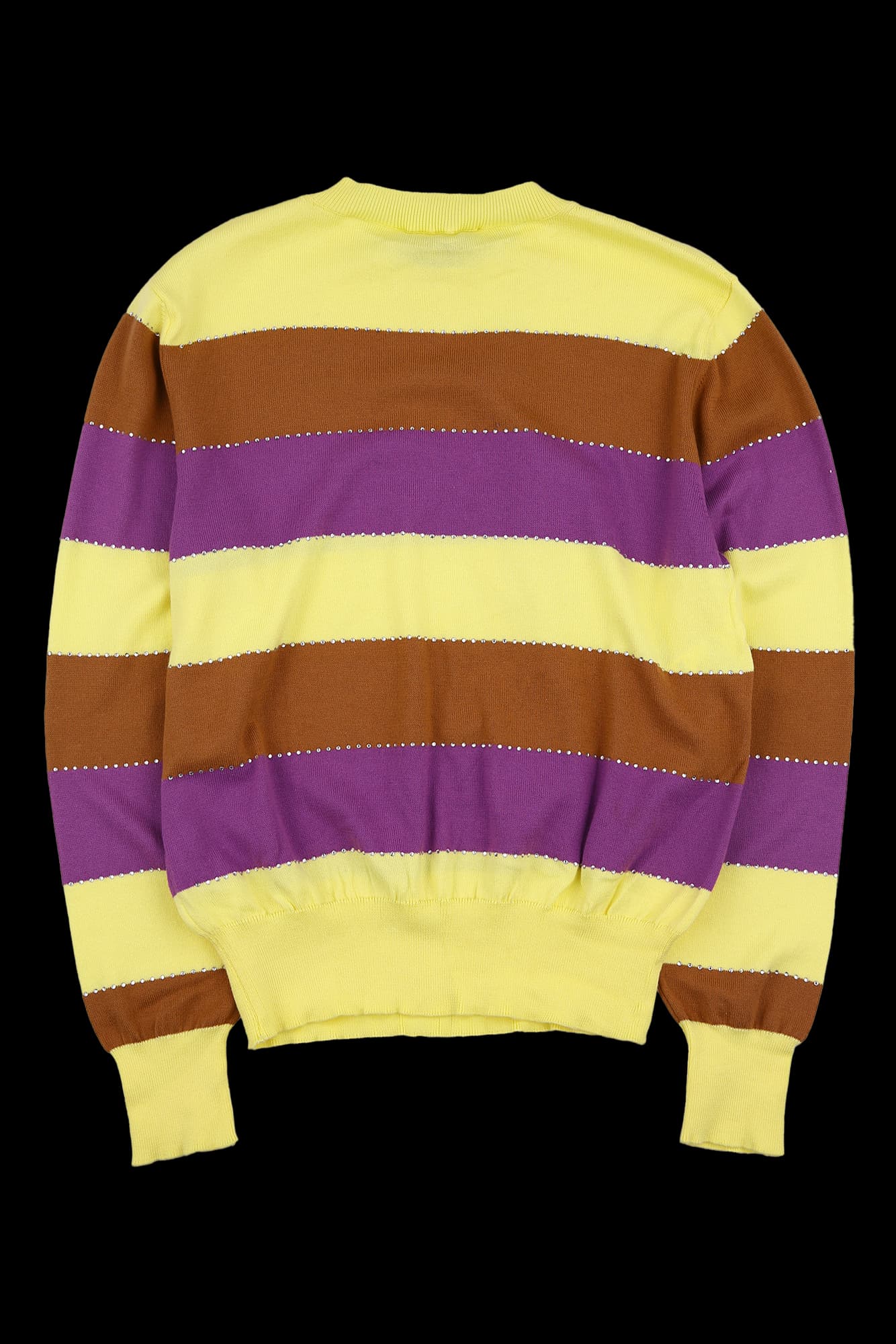 [새상품] 배색 큐빅 니트