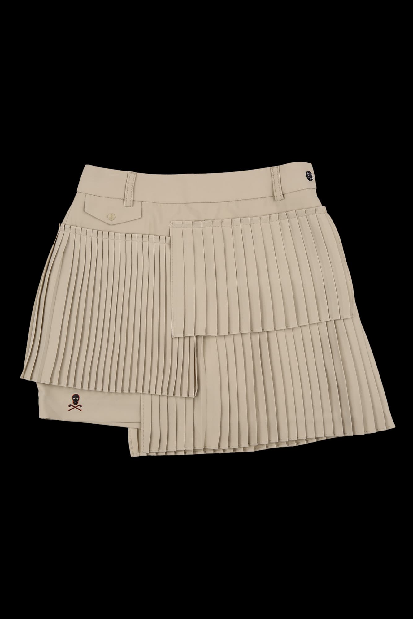 언밸런스 플리츠 스커트